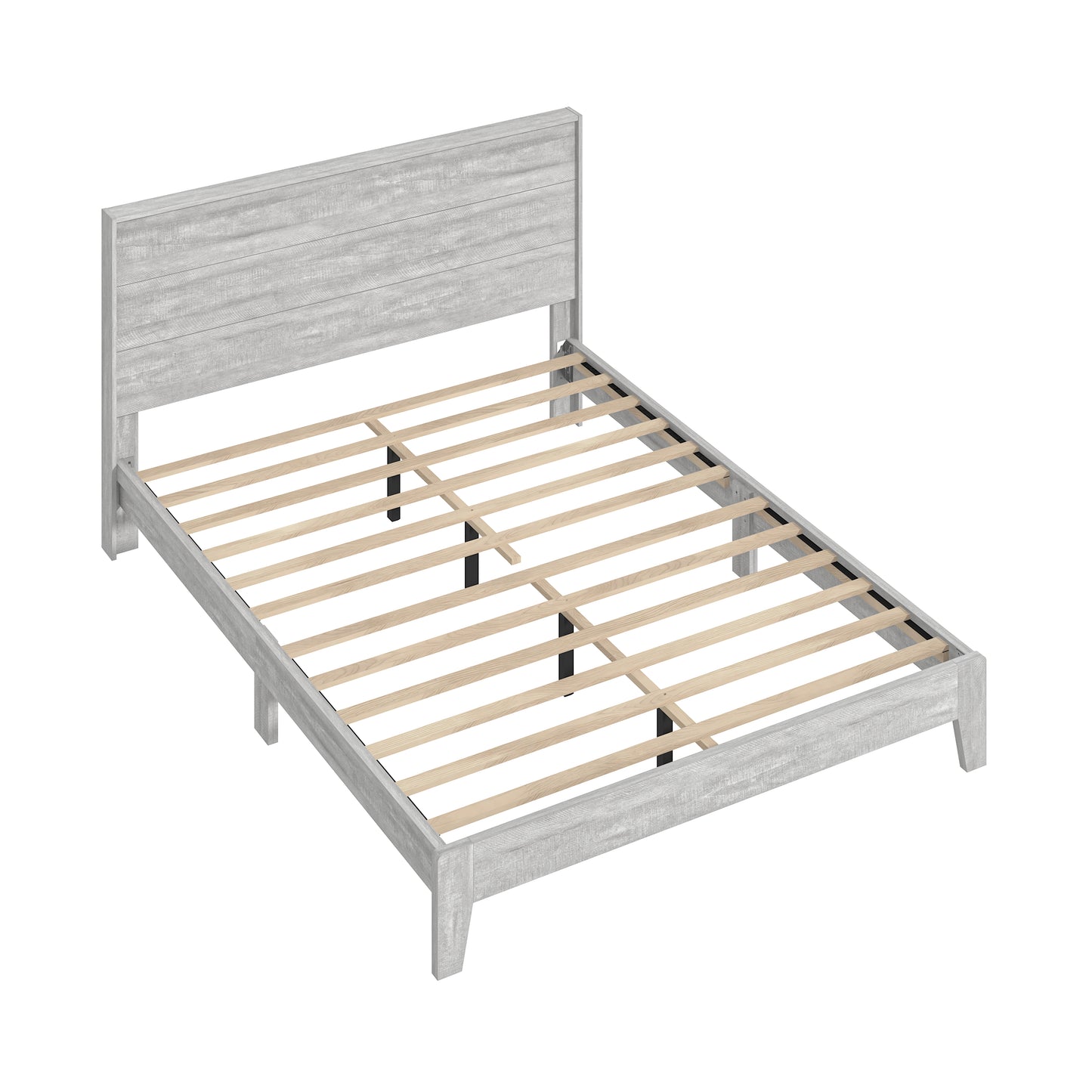 Galano Queen Payne Luxe Bed with Headboard – Dusty Grey Oak