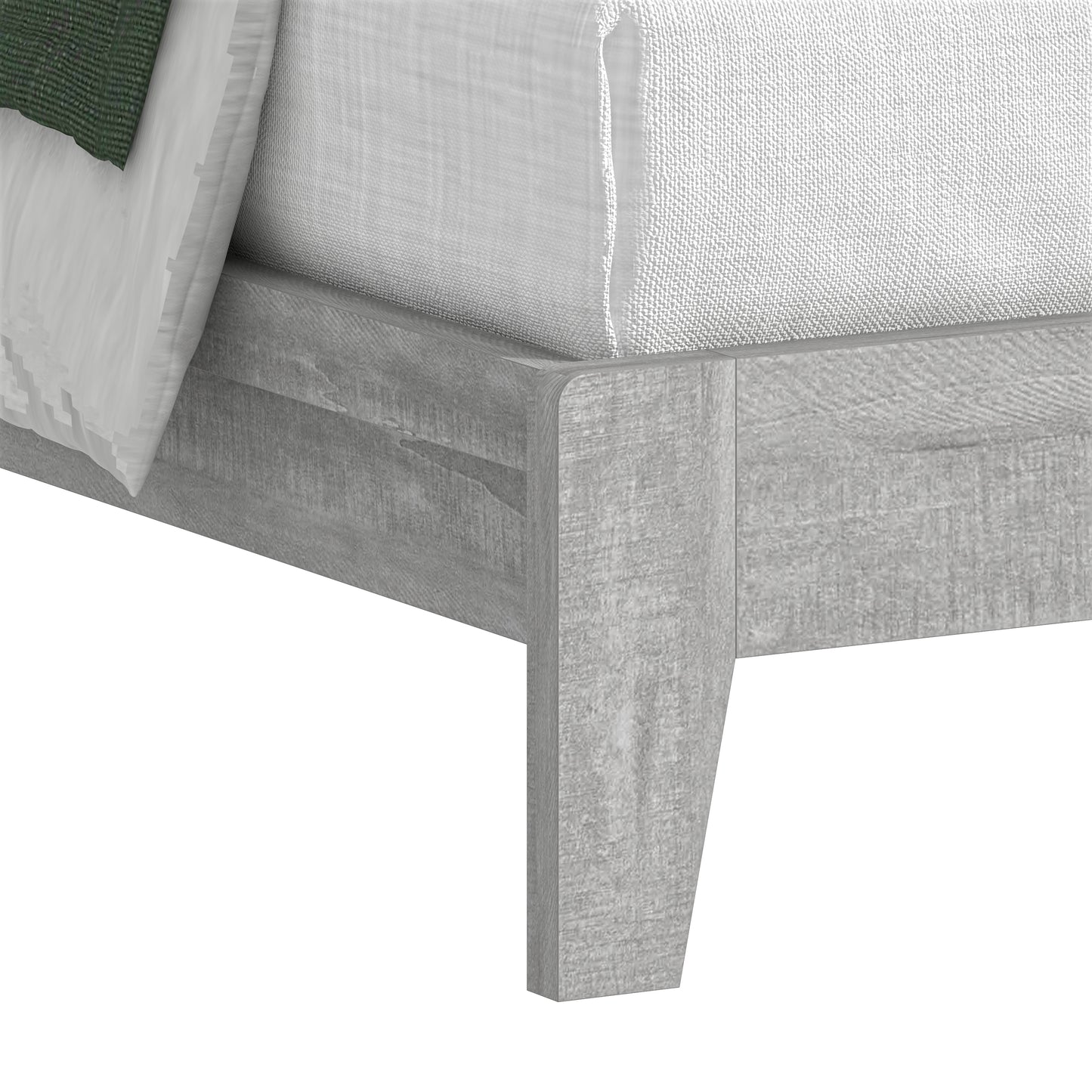 Galano Queen Payne Luxe Bed with Headboard – Dusty Grey Oak