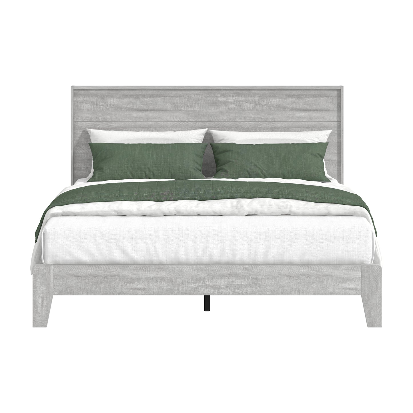 Galano Queen Payne Luxe Bed with Headboard – Dusty Grey Oak
