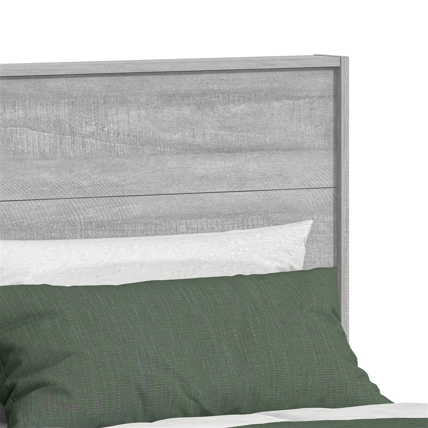 Galano Queen Payne Luxe Bed with Headboard – Dusty Grey Oak