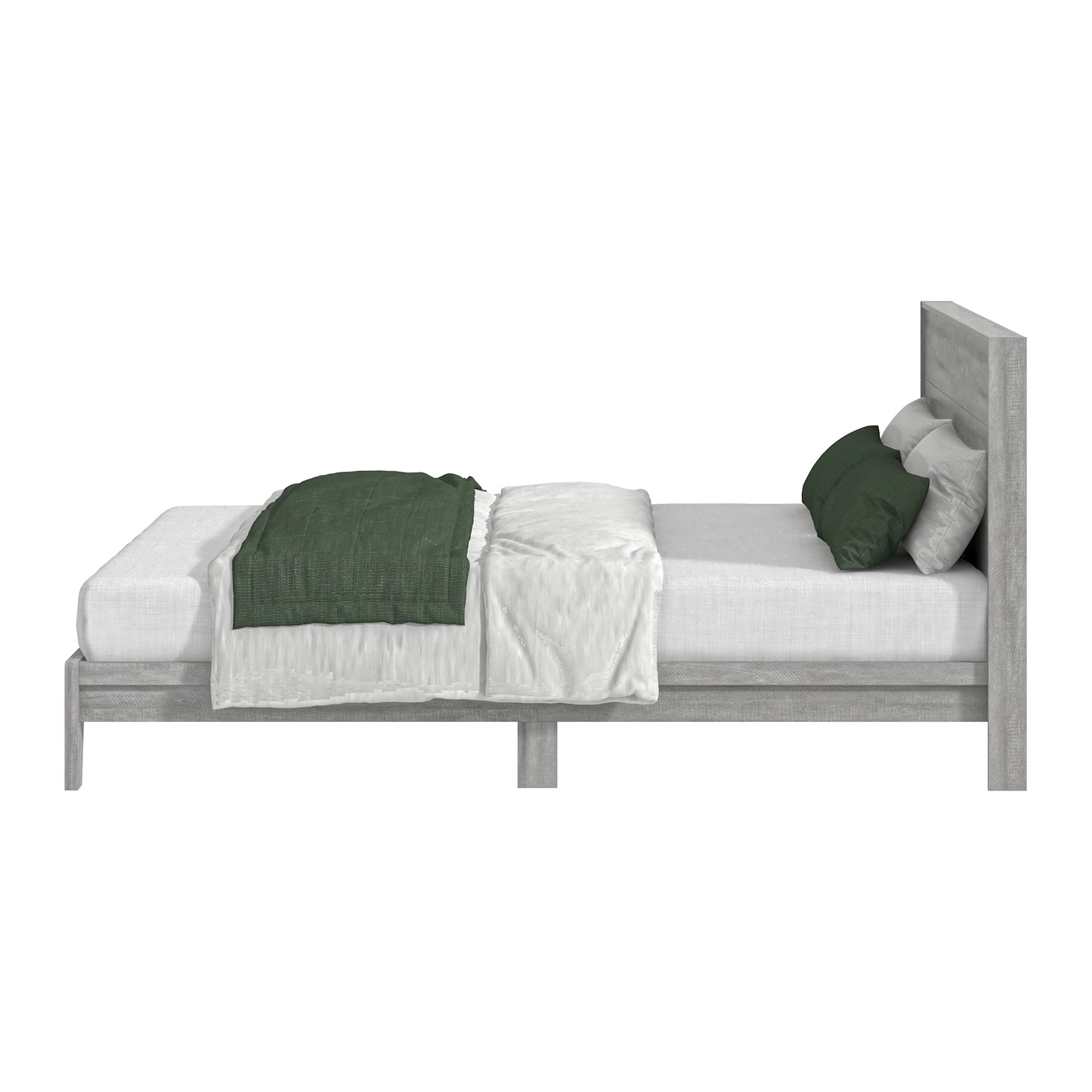 Galano Queen Payne Luxe Bed with Headboard – Dusty Grey Oak