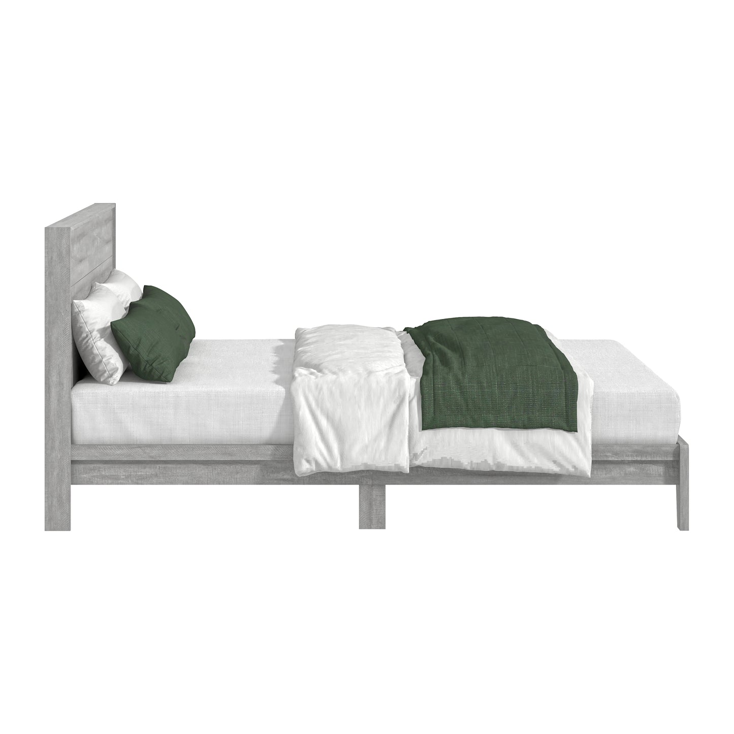 Galano Queen Payne Luxe Bed with Headboard – Dusty Grey Oak