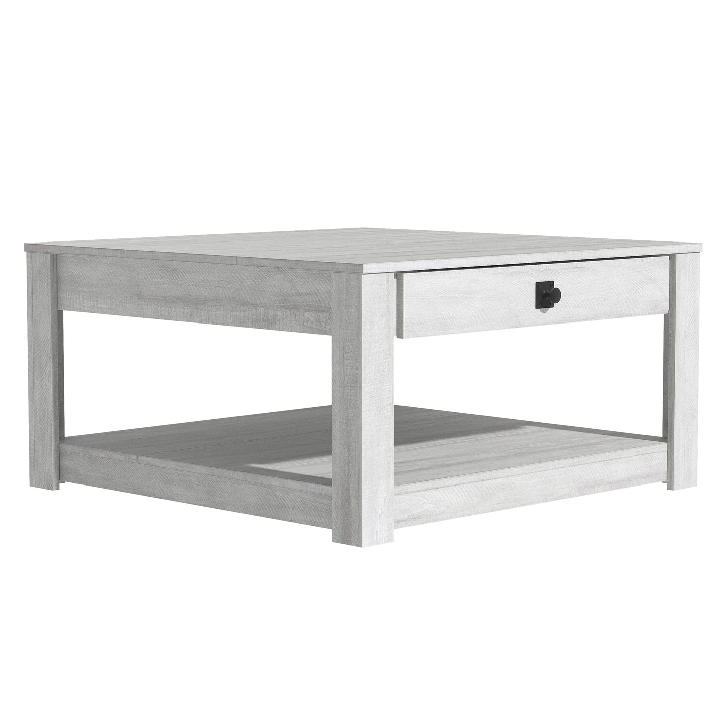 Galano Wood Coffee Table with Drawer Storage 31.5" W × 31.5" D × 16.3" H
