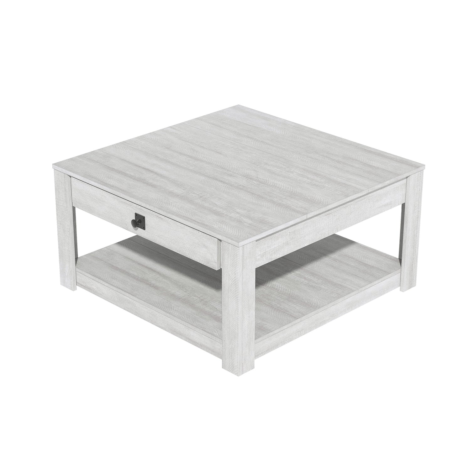 Galano Wood Coffee Table with Drawer Storage 31.5" W × 31.5" D × 16.3" H