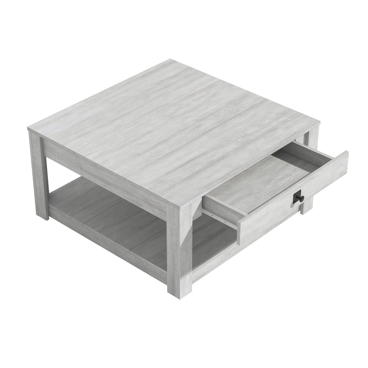 Galano Wood Coffee Table with Drawer Storage 31.5" W × 31.5" D × 16.3" H