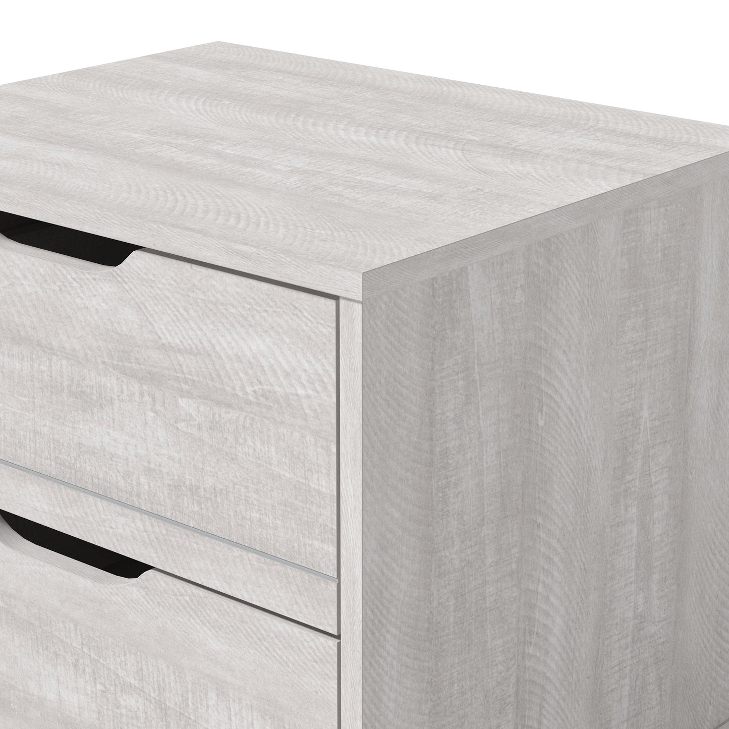 Galano Lilay 2-Drawer Nightstand – Dusty Grey Oak