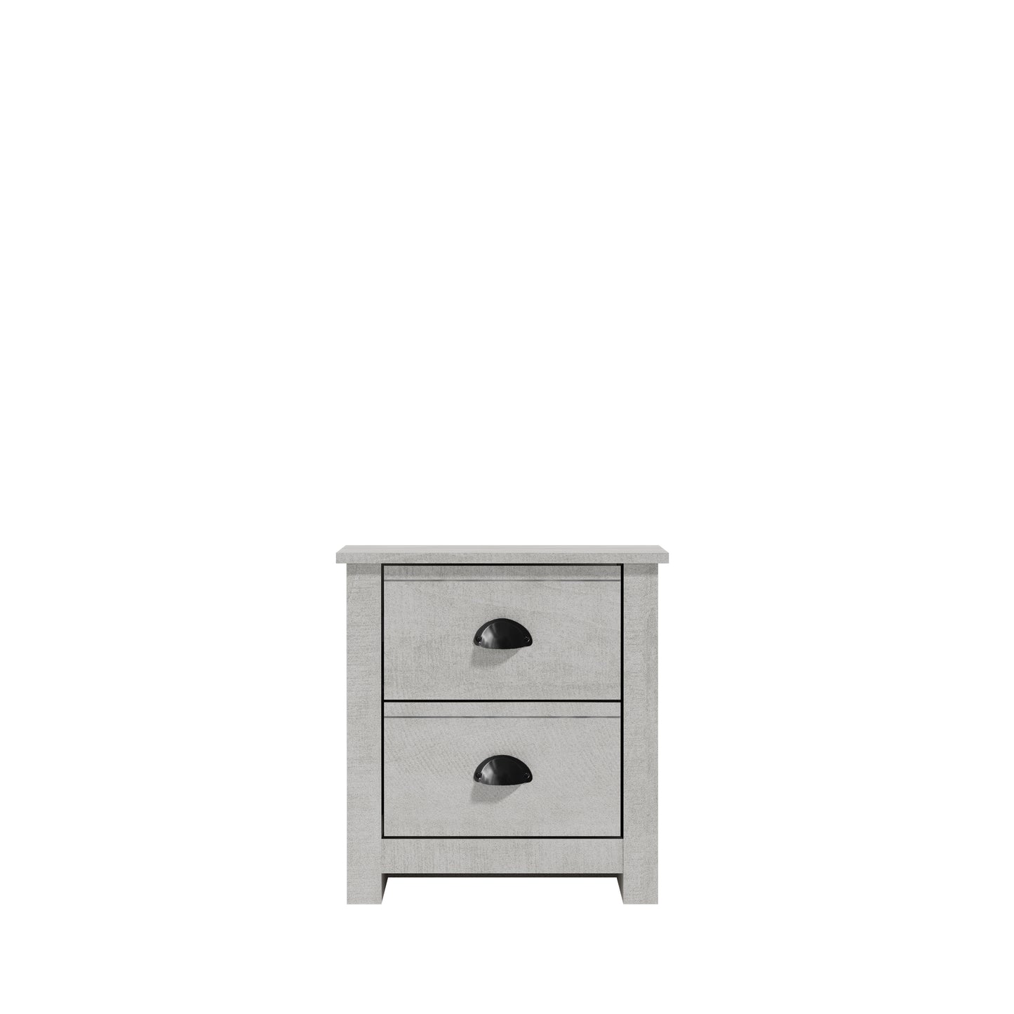 Galano Geodarno 2-Drawer Nightstand with Storage – Dusty Grey Oak