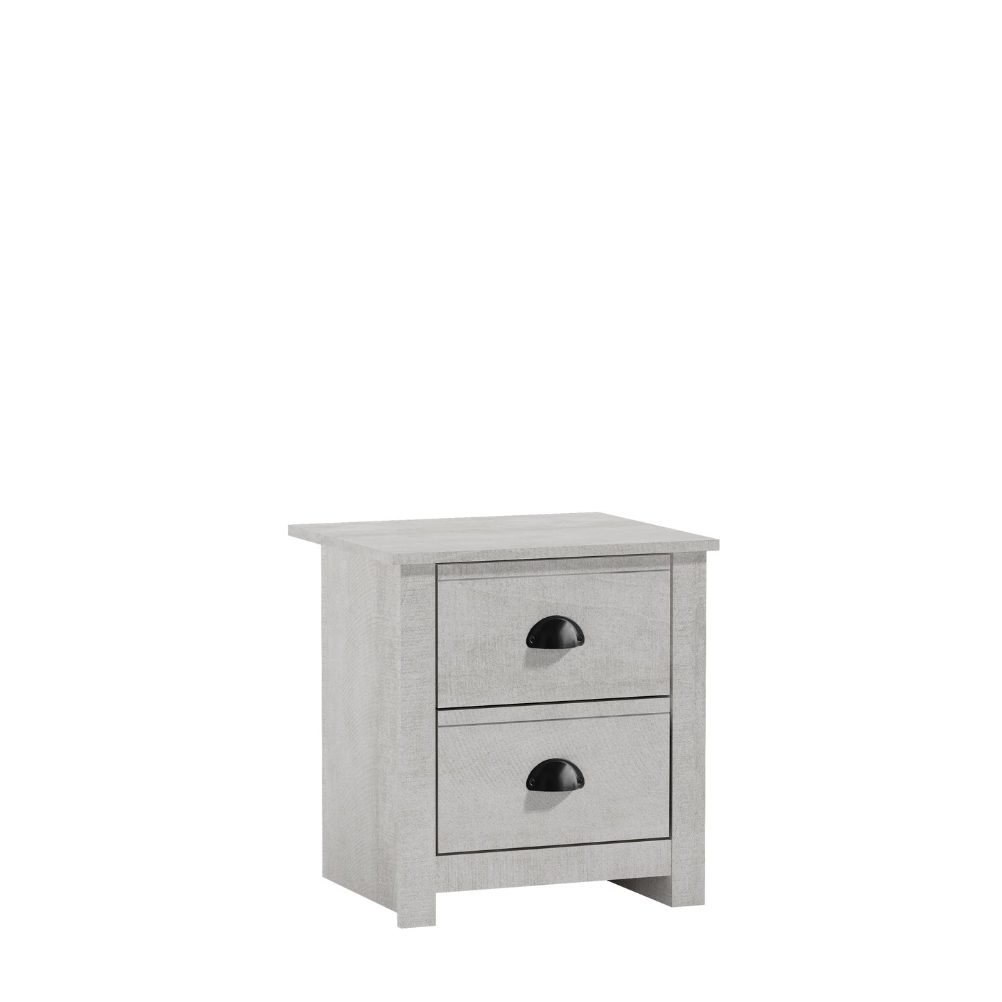 Galano Geodarno 2-Drawer Nightstand with Storage – Dusty Grey Oak