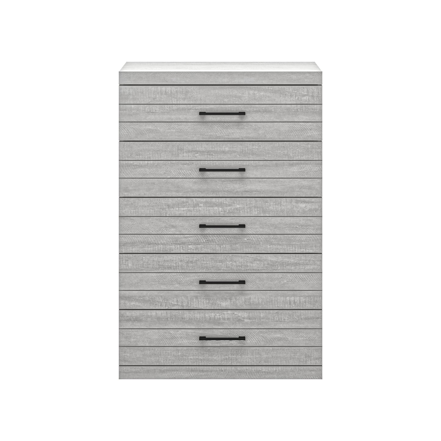 Galano Hamsper 5 Drawer Chest (Interlock) - Dusty Grey Oak