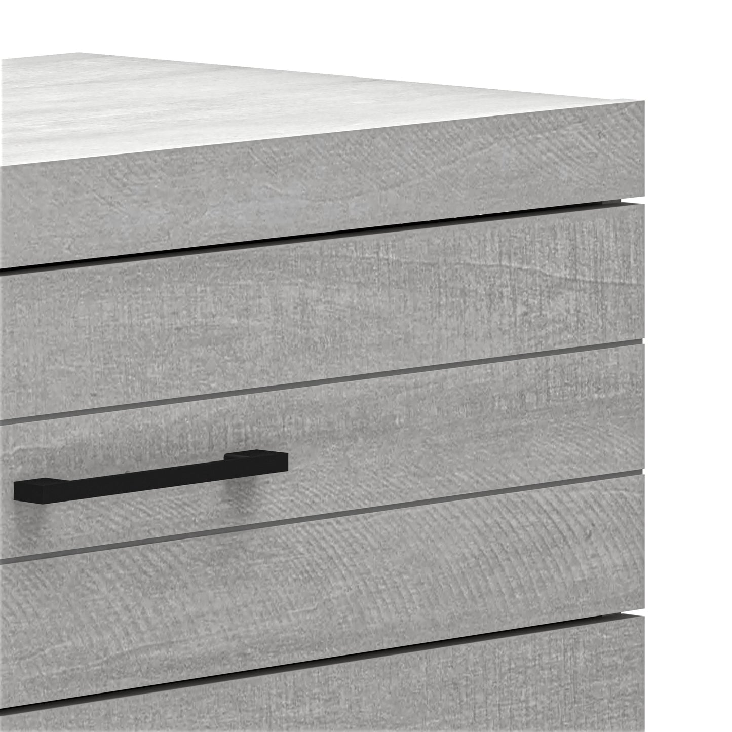 Galano Hamsper 5 Drawer Chest (Interlock) - Dusty Grey Oak