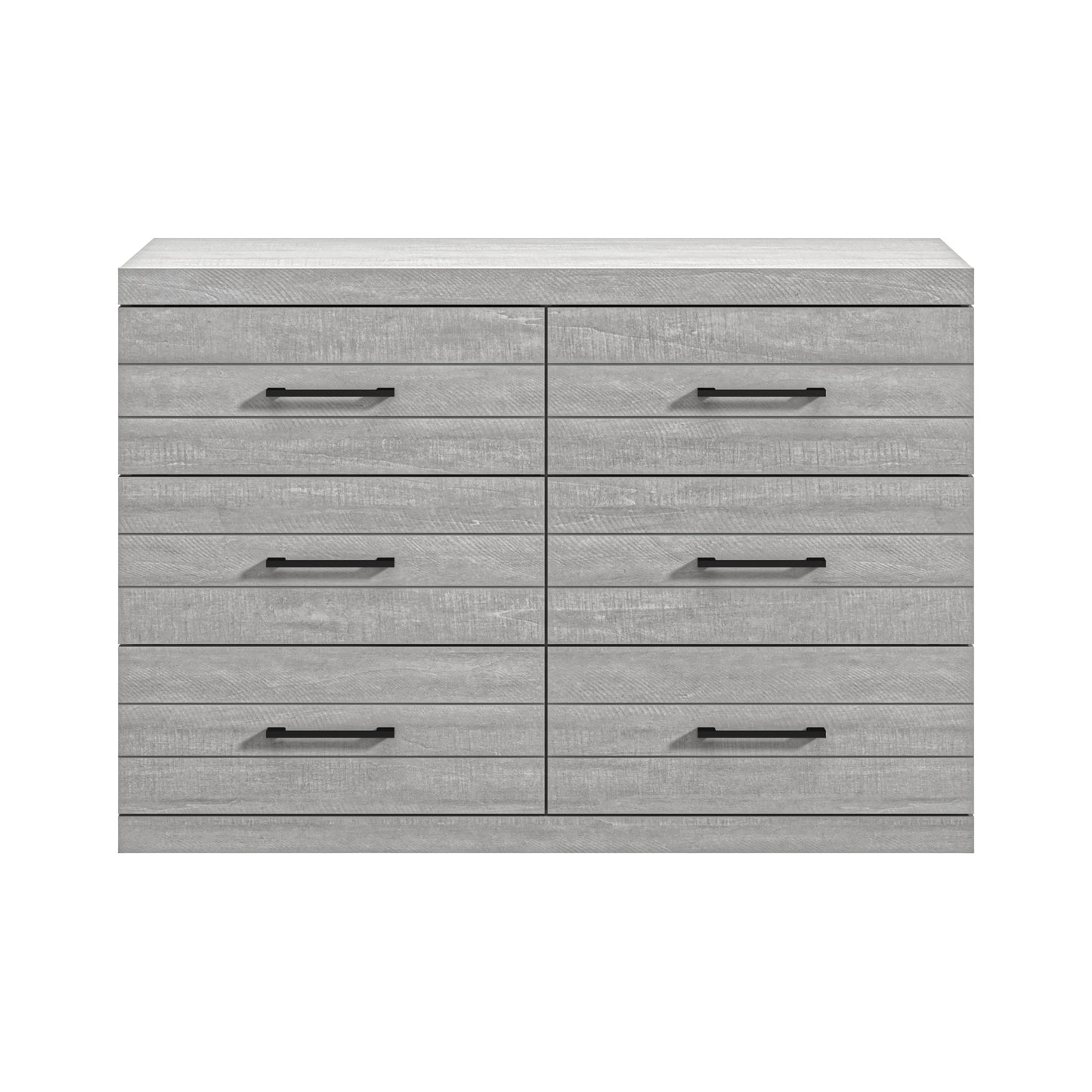 Galano Hamsper 6 Drawer Dresser (Interlock) - Dusty Grey Oak