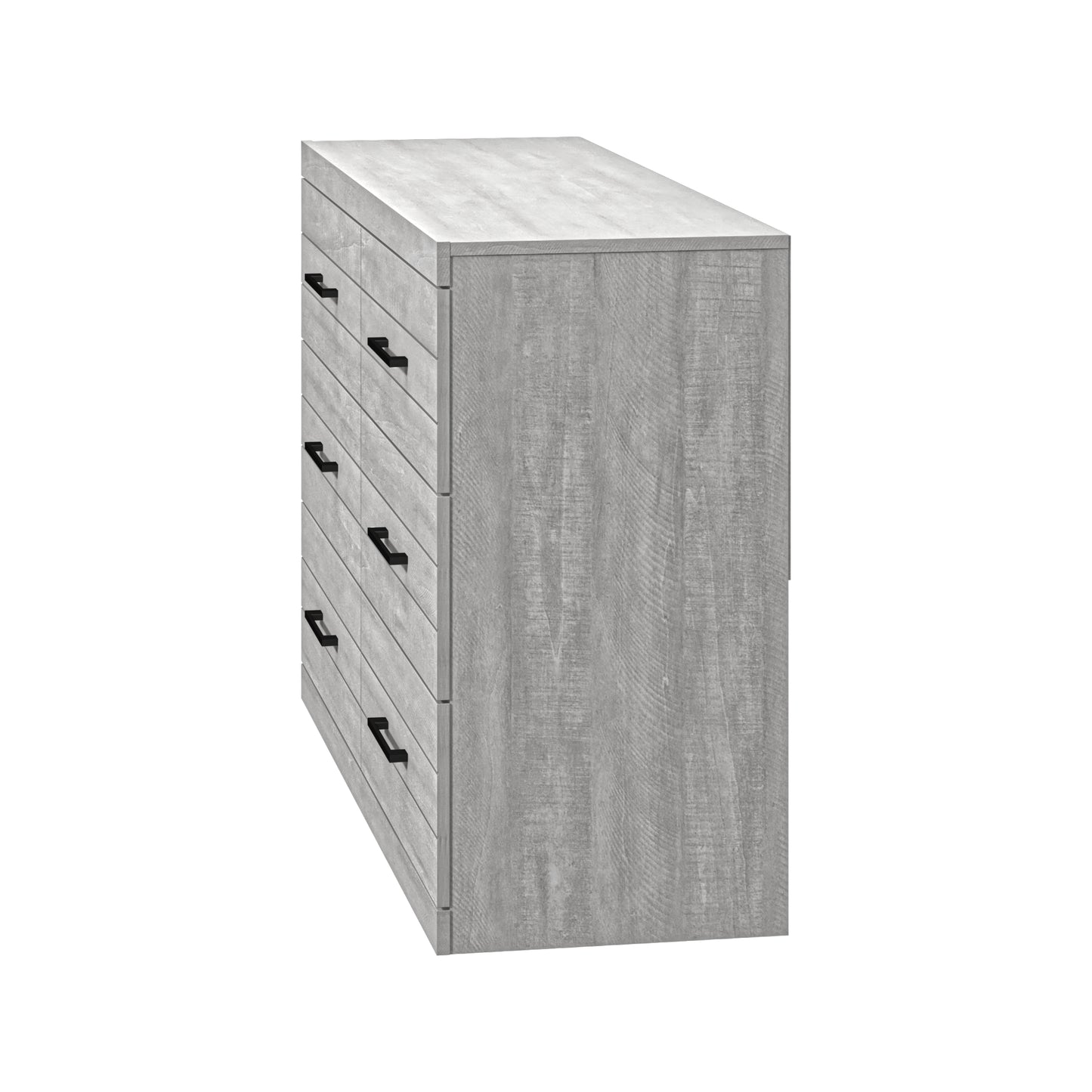 Galano Hamsper 6 Drawer Dresser (Interlock) - Dusty Grey Oak