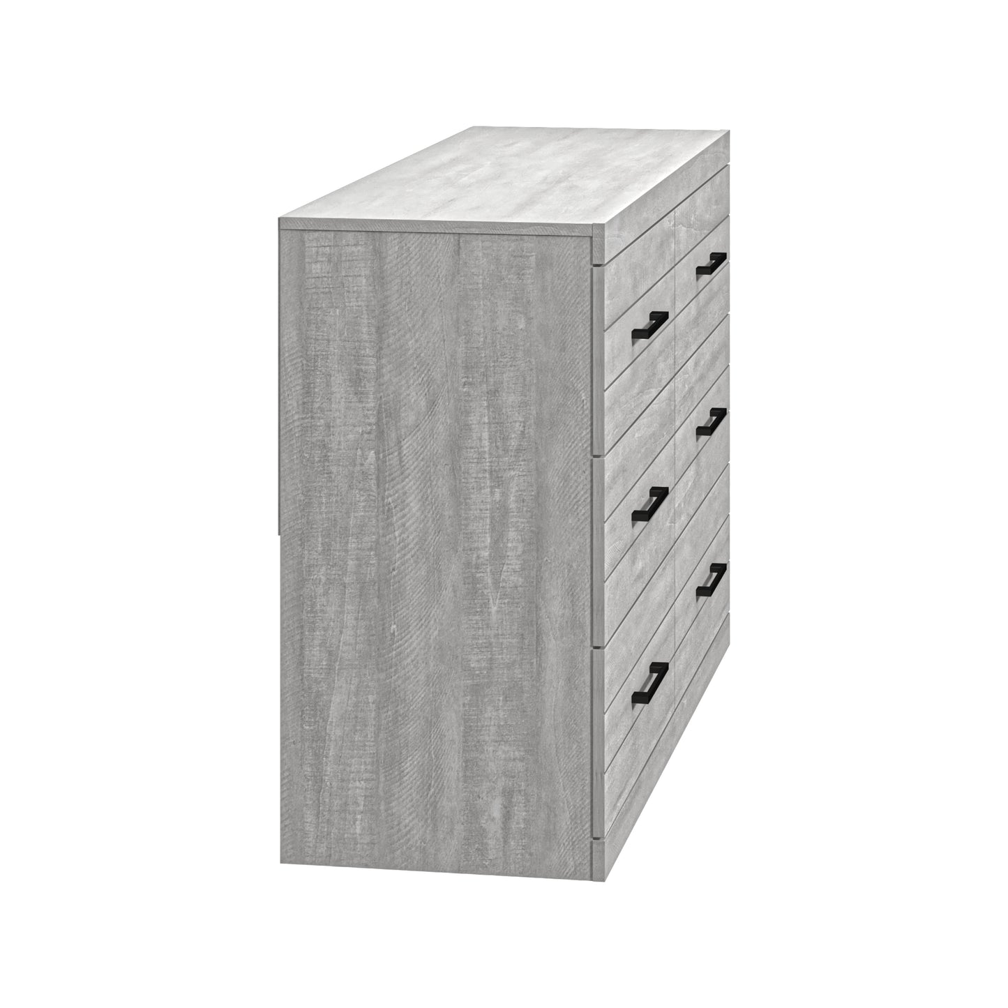 Galano Hamsper 6 Drawer Dresser (Interlock) - Dusty Grey Oak