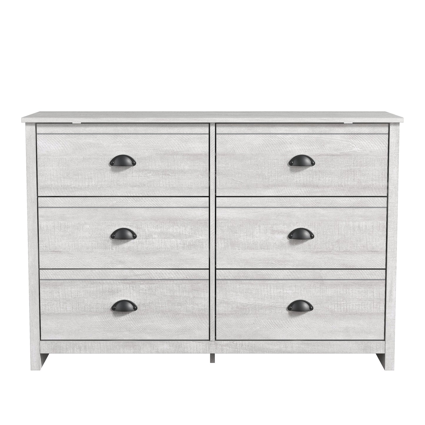 Galano Geodarno 6 Drawer Dresser (Interlock) - Dusty Grey Oak