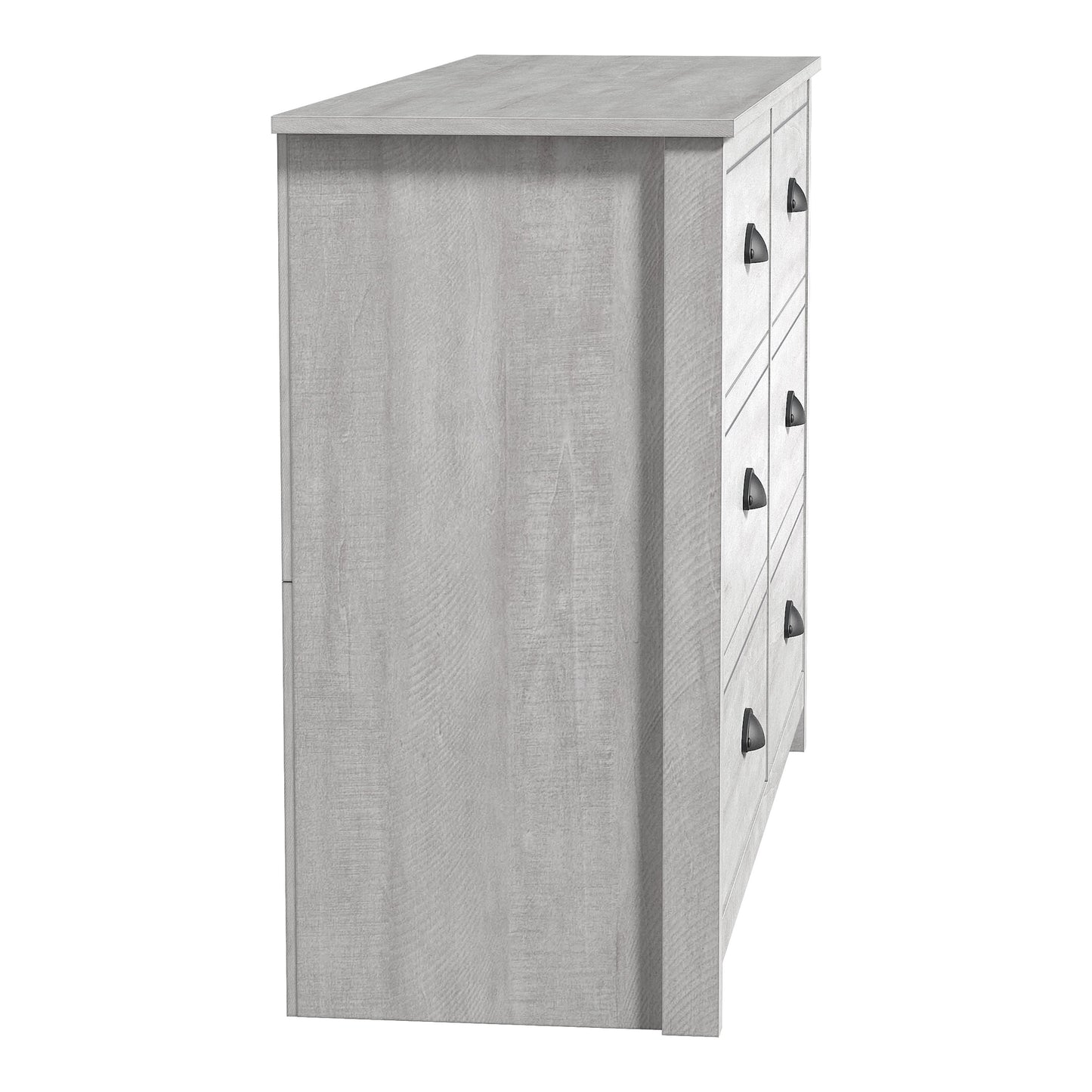 Galano Geodarno 6 Drawer Dresser (Interlock) - Dusty Grey Oak