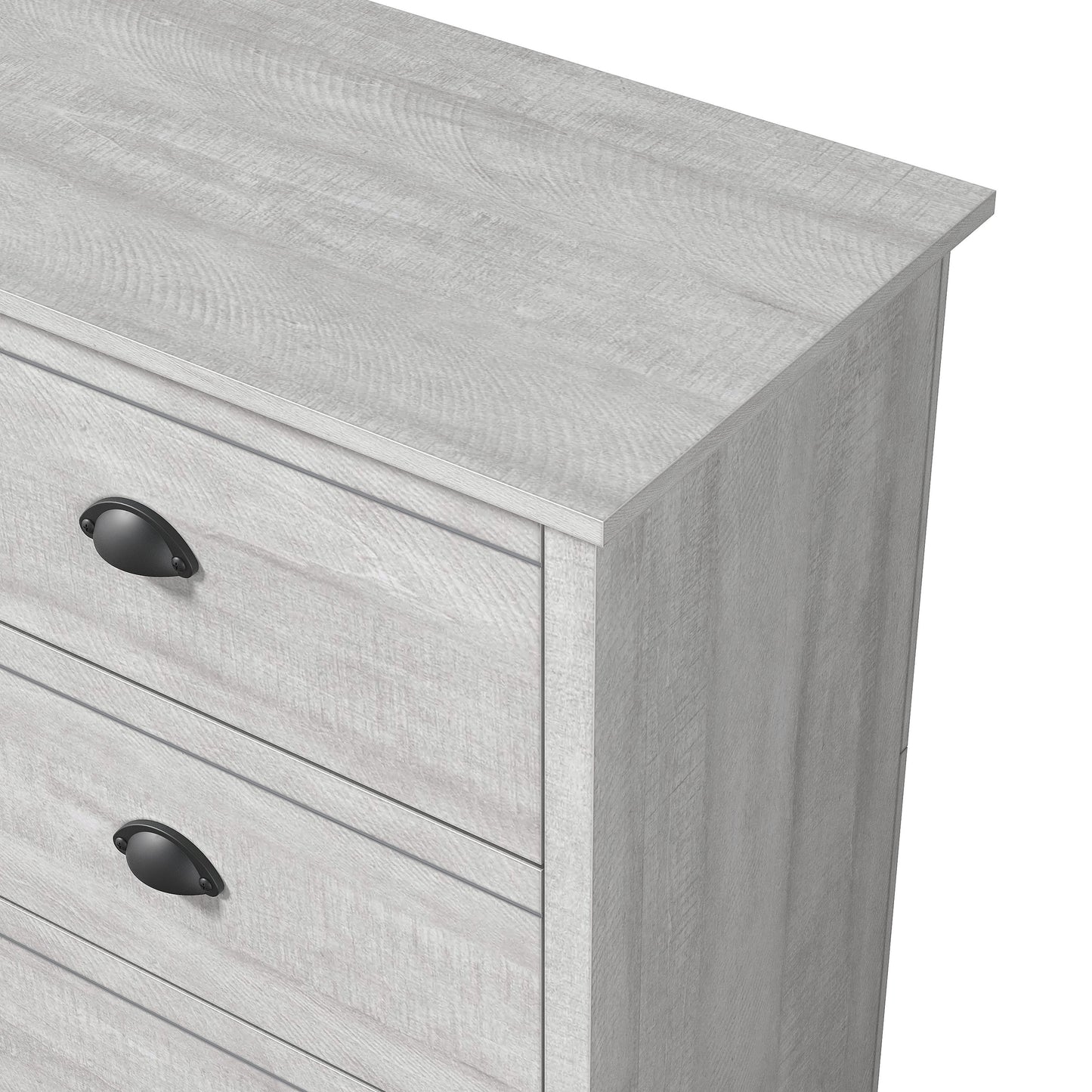 Galano Geodarno 6 Drawer Dresser (Interlock) - Dusty Grey Oak