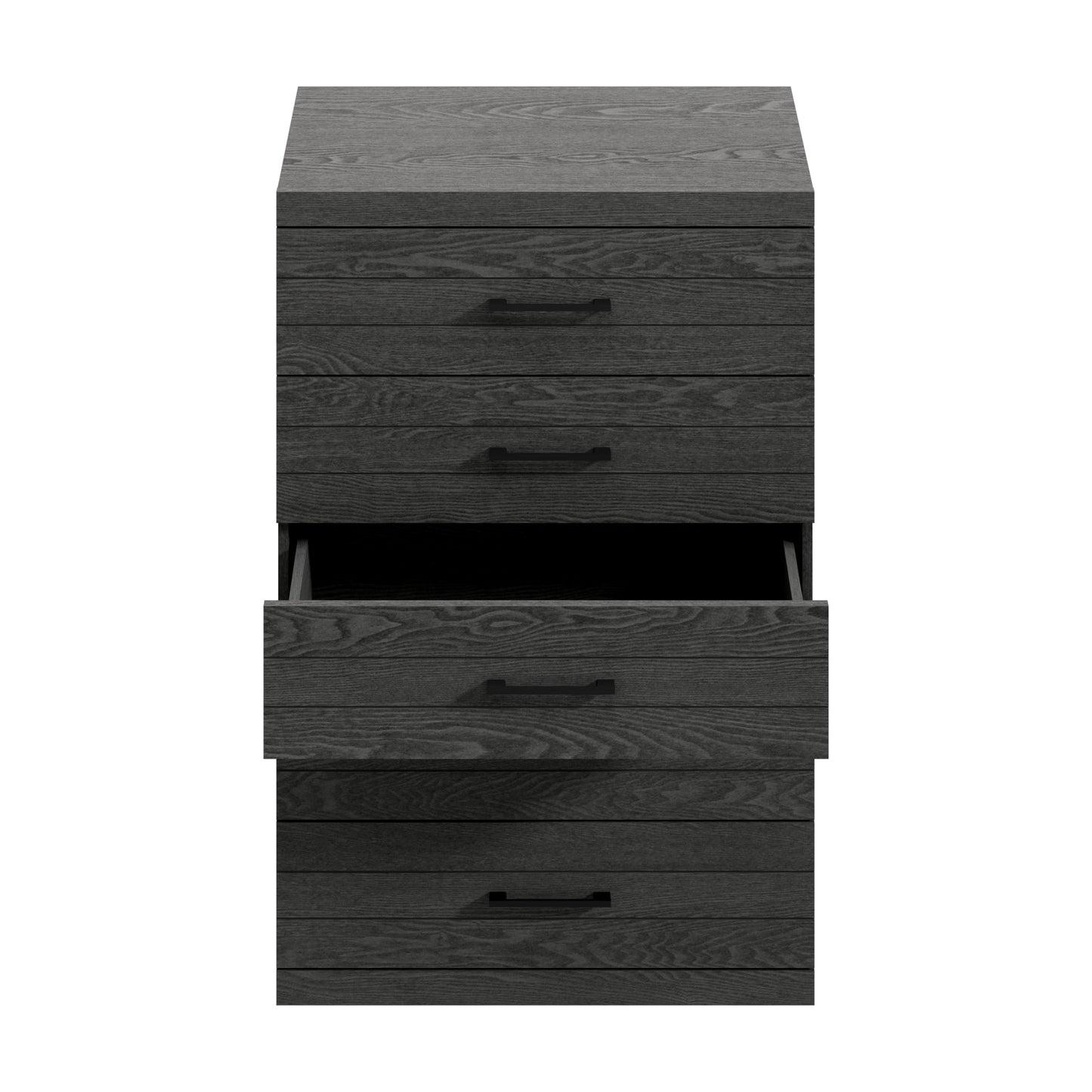 Galano Hamsper 5 Drawer Chest (Interlock) - Dark Grey Oak