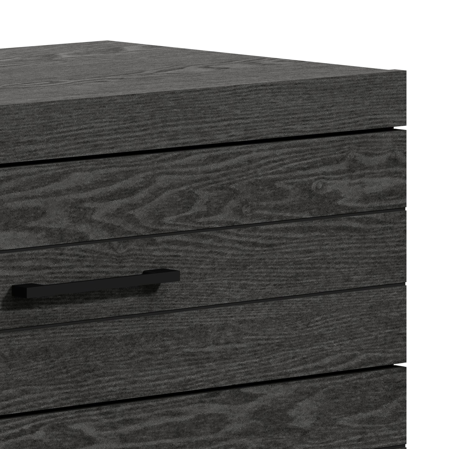 Galano Hamsper 5 Drawer Chest (Interlock) - Dark Grey Oak