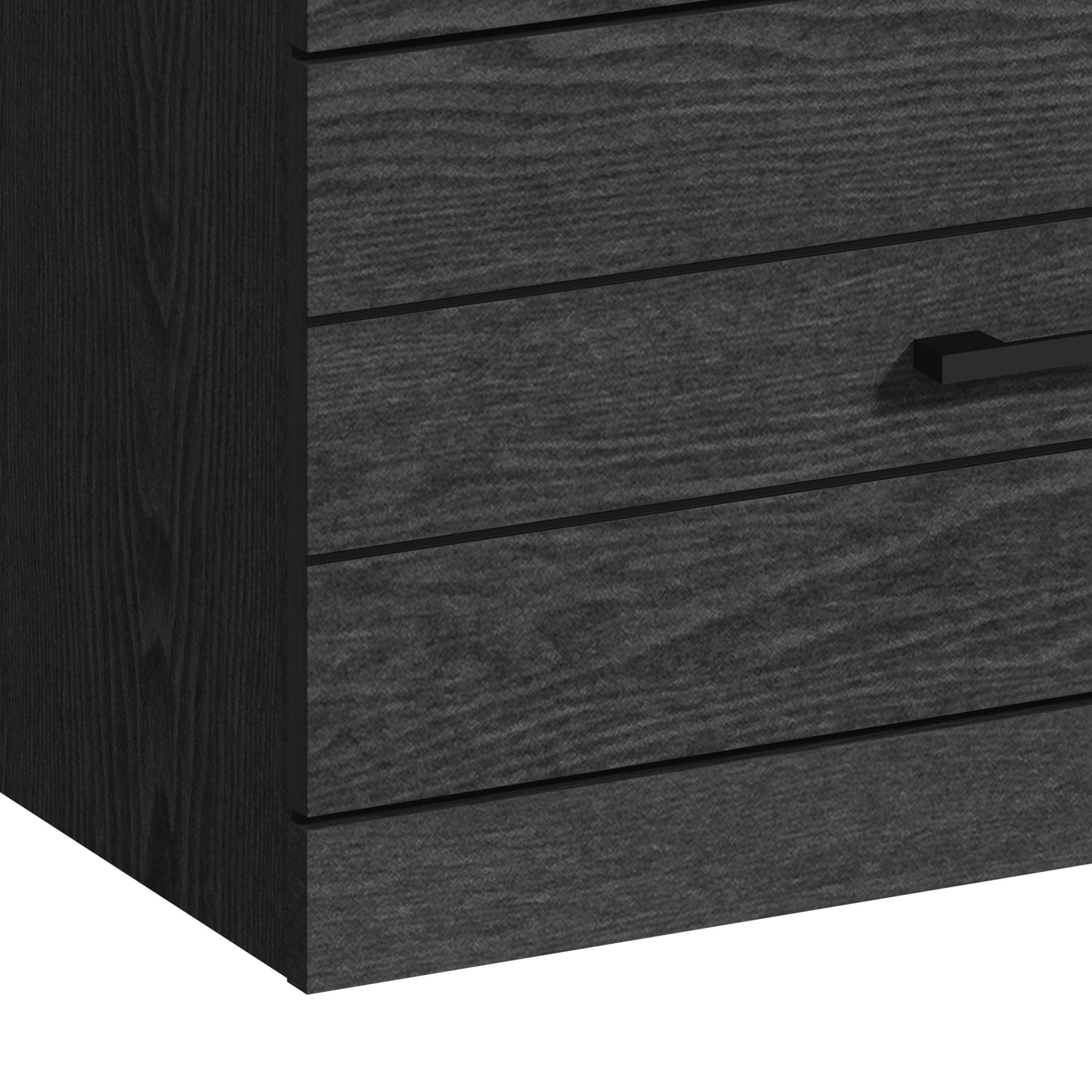 Galano Hamsper 6 Drawer Dresser (Interlock) - Dark Grey Oak
