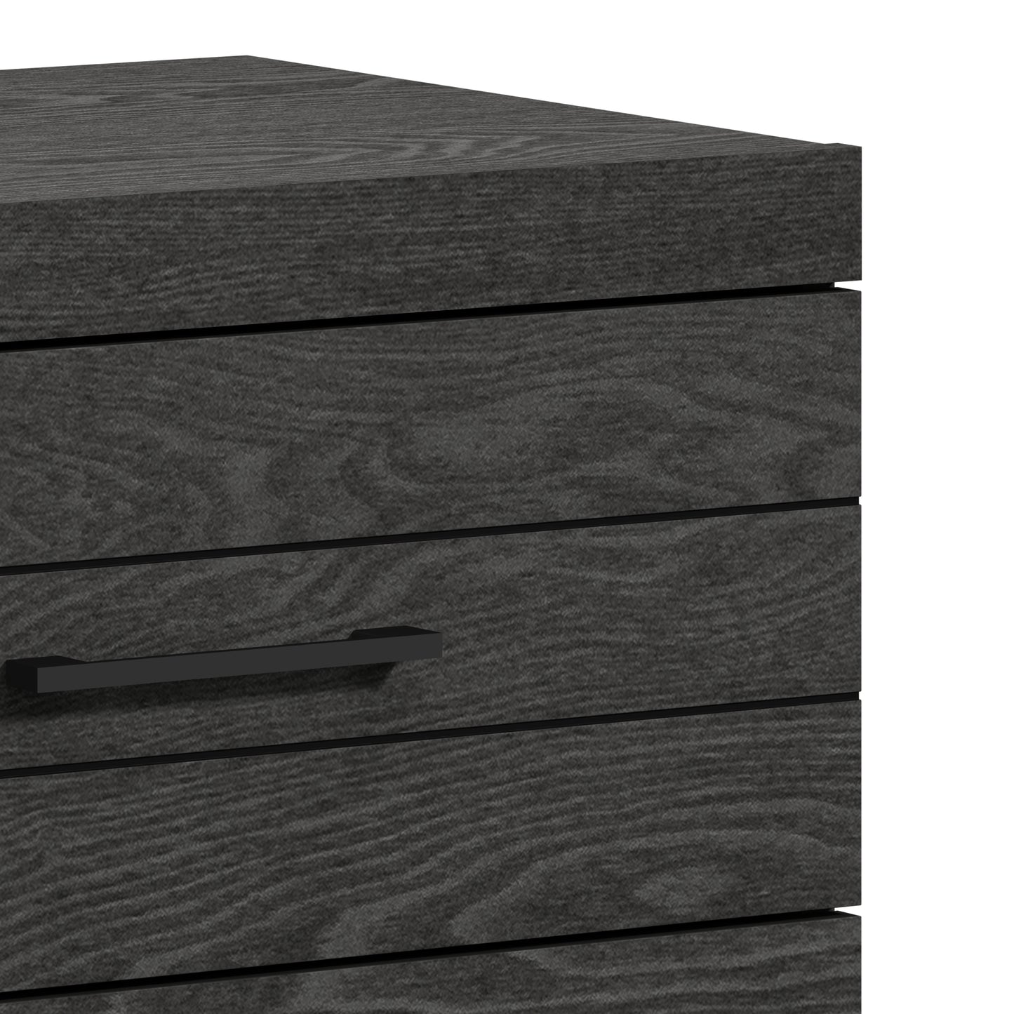 Galano Hamsper 6 Drawer Dresser (Interlock) - Dark Grey Oak