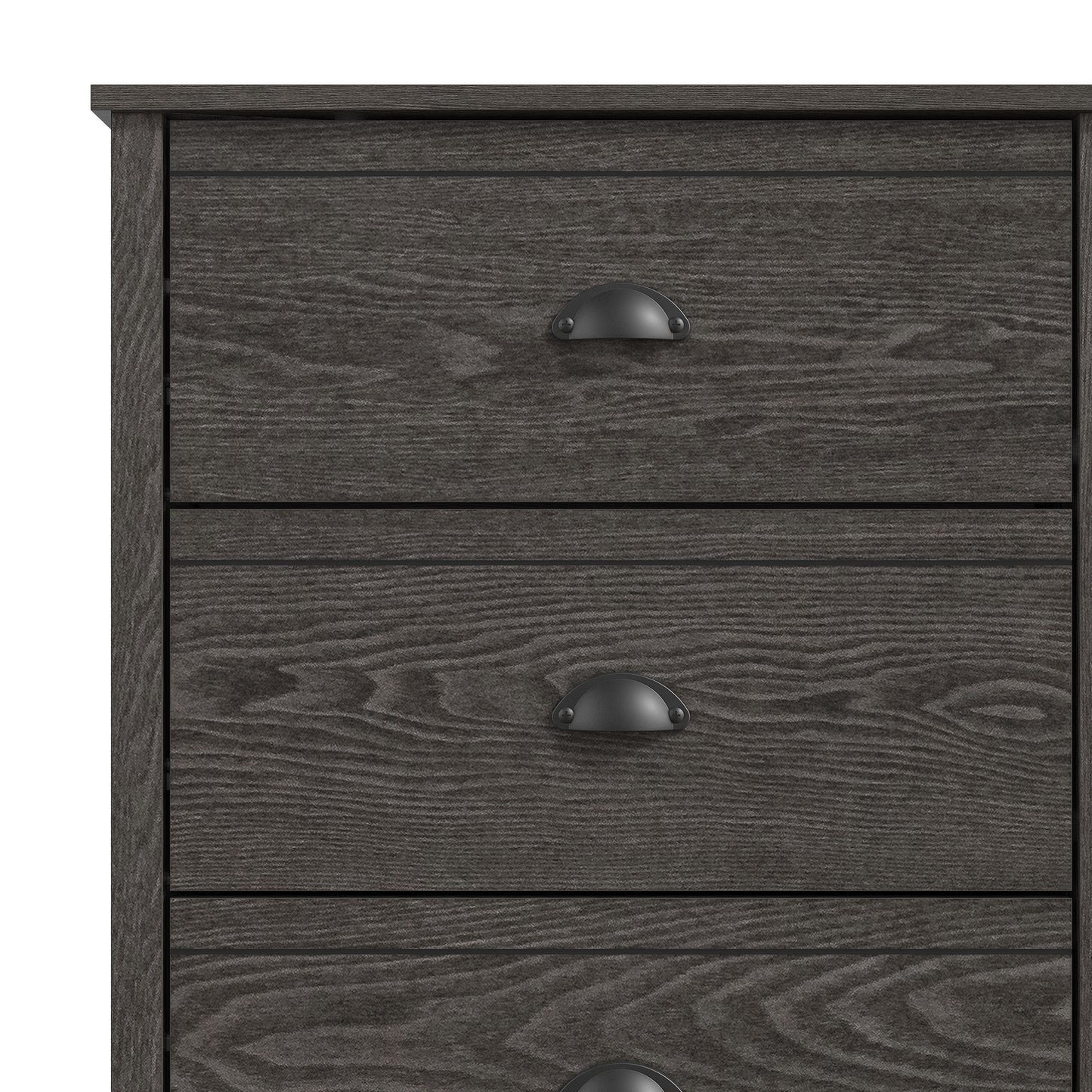 Galano Geodarno 6 Drawer Dresser (Interlock) - Dark Grey Oak