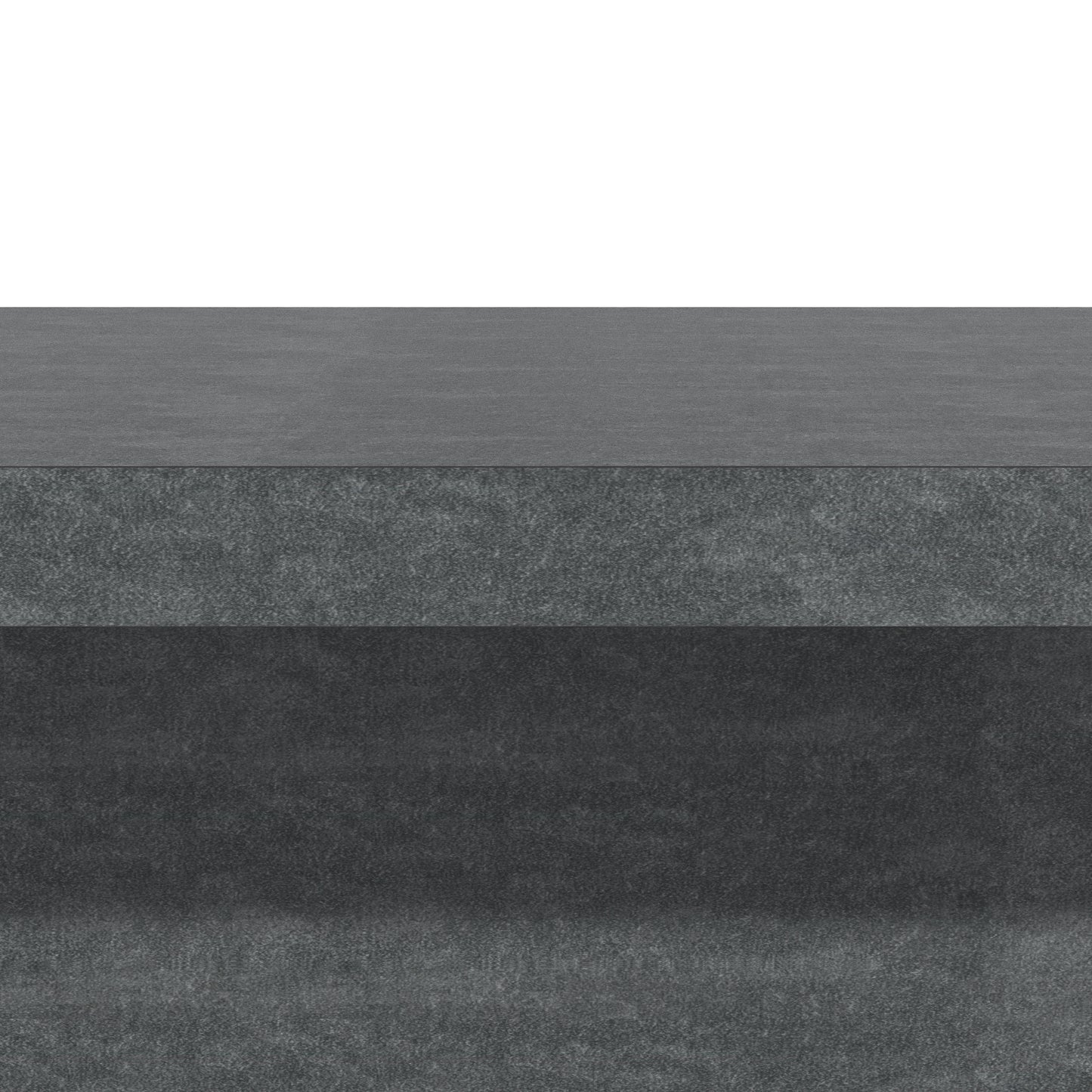 Galano 35.4" W Modern Square Coffee Table with Block Pedestal Base - Gray Stone