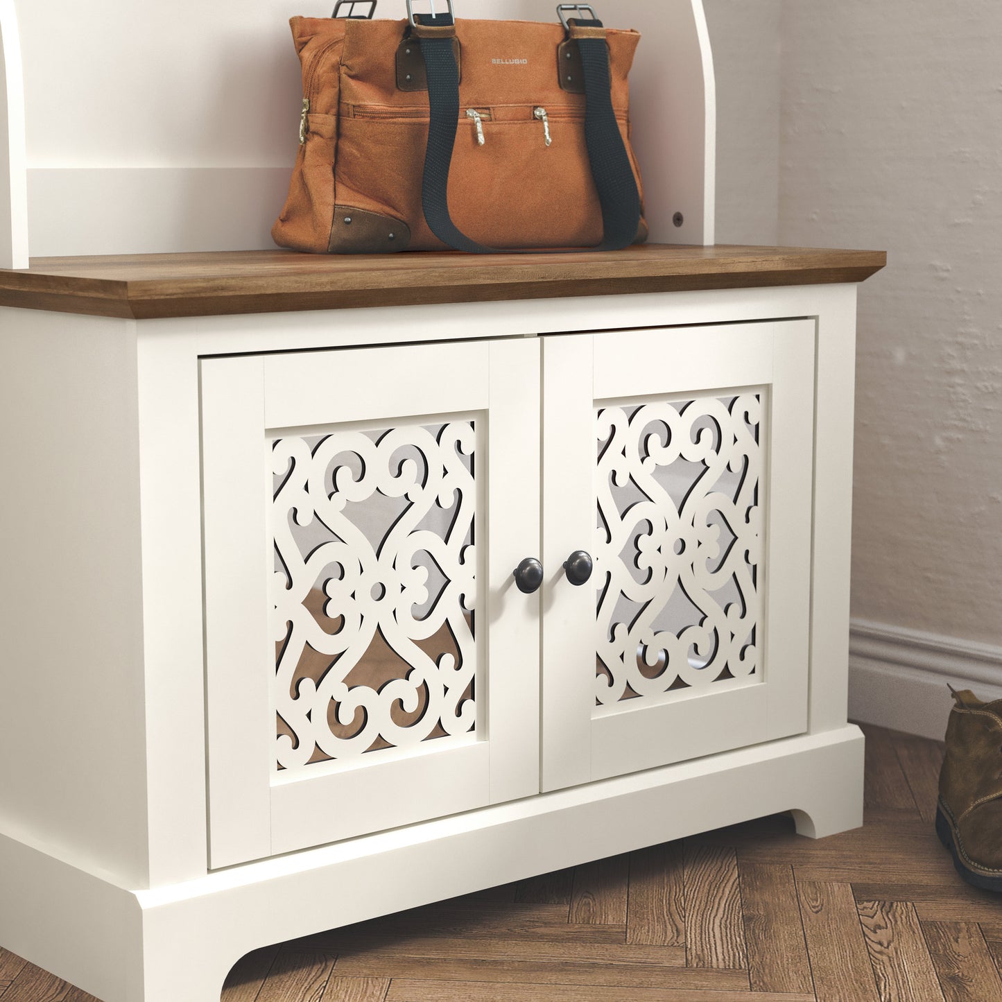 Galano Calidia Cizens Hall Tree - Ivory