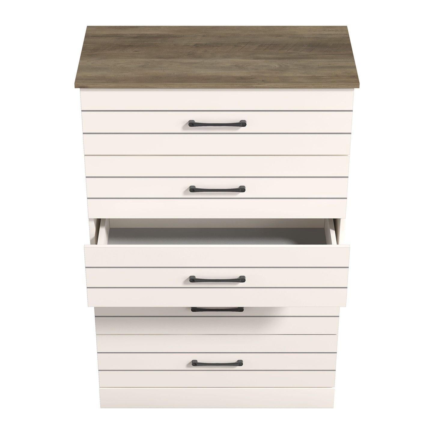 Galano Uf Elis 5 Drawer Chest (Interlock) - Ivory