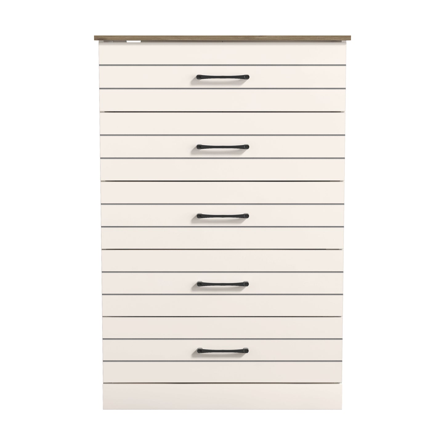 Galano Uf Elis 5 Drawer Chest (Interlock) - Ivory