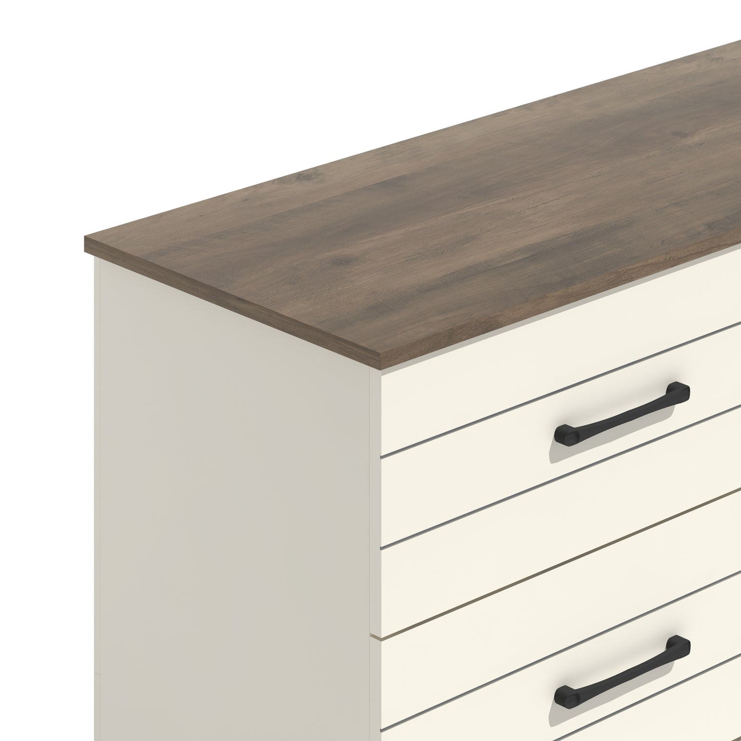 Galano Uf Elis 6 Drawer Dresser (Interlock) - Ivory
