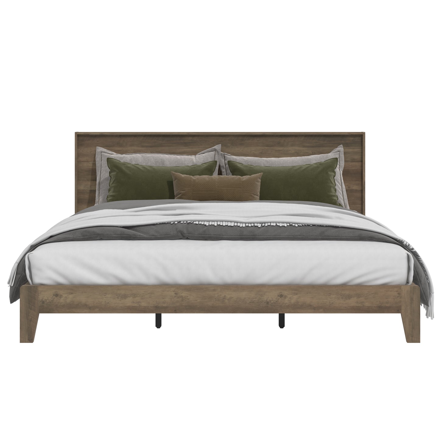 Galano King Payne Luxe Bed with Headboard – Beige