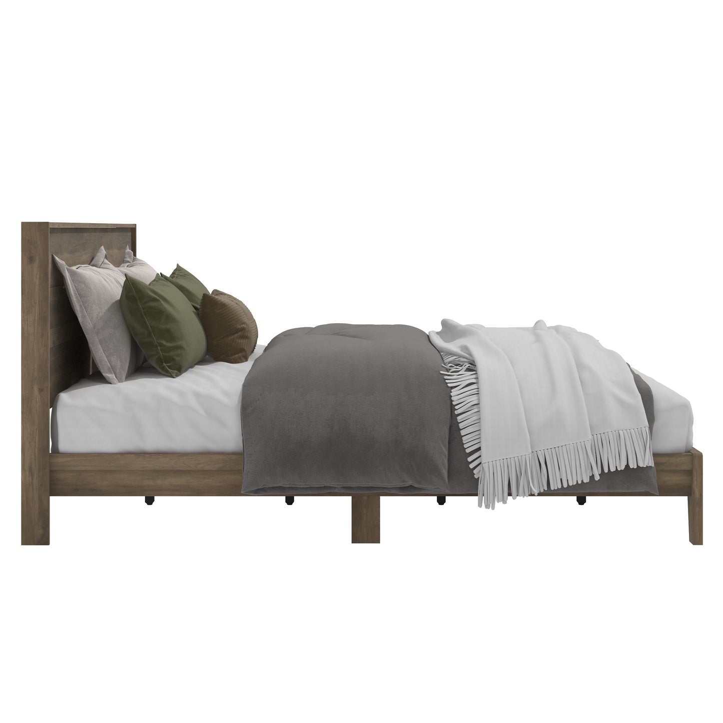 Galano King Payne Luxe Bed with Headboard – Beige