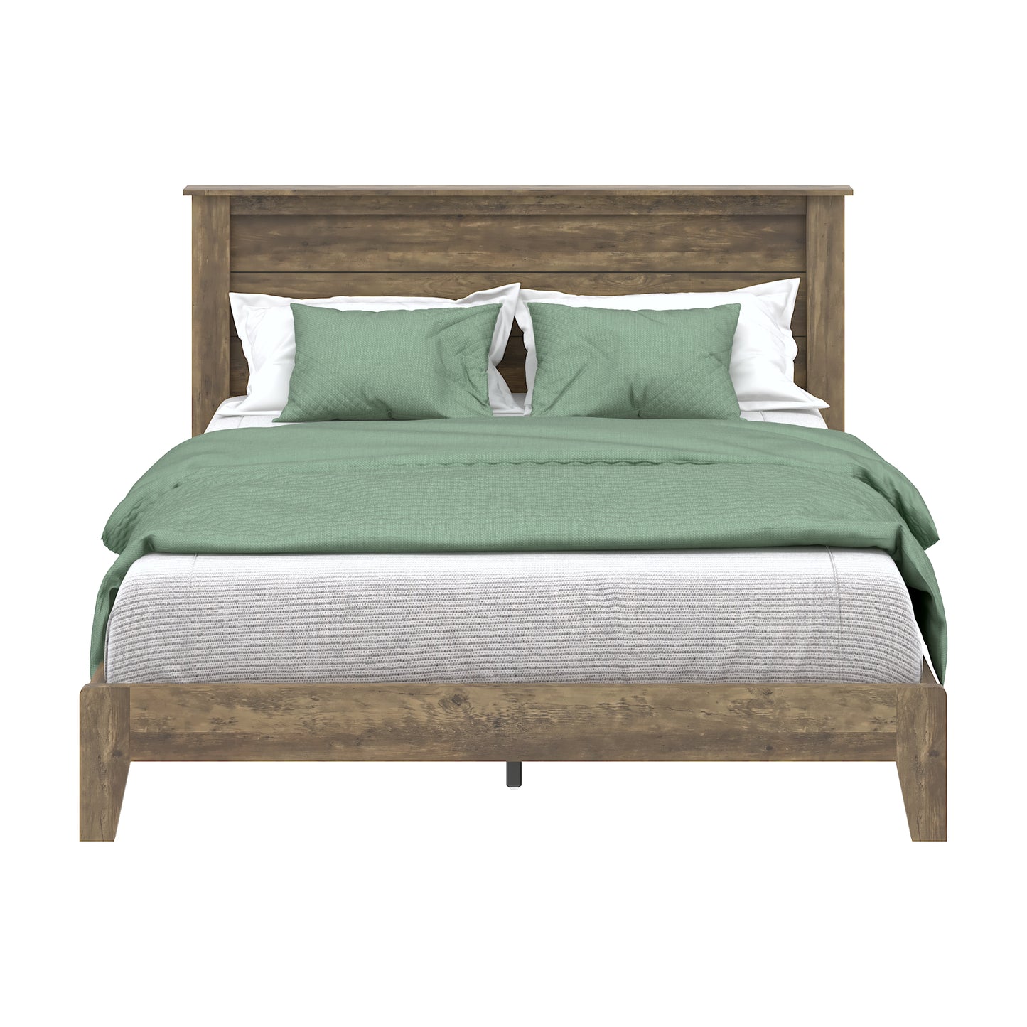 Galano Queen Tiena Lencia Bed with Headboard – Knotty Oak
