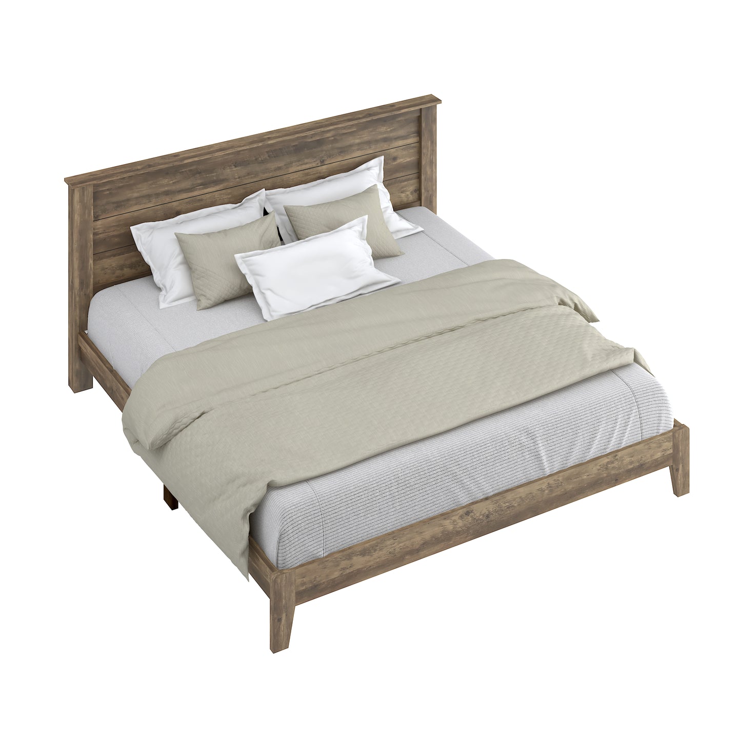 Galano King Tiena Lencia Bed with Headboard – Knotty Oak