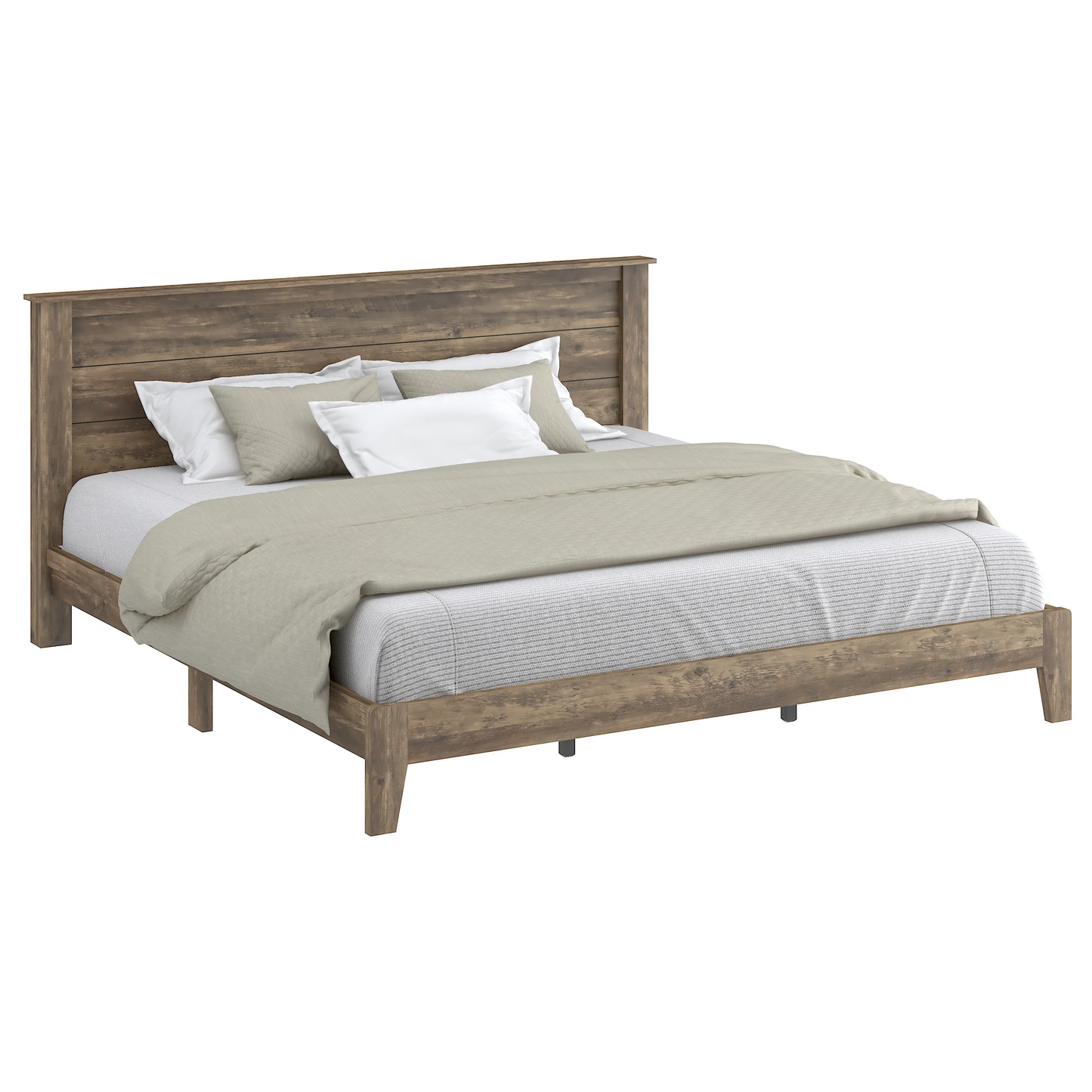 Galano King Tiena Lencia Bed with Headboard – Knotty Oak