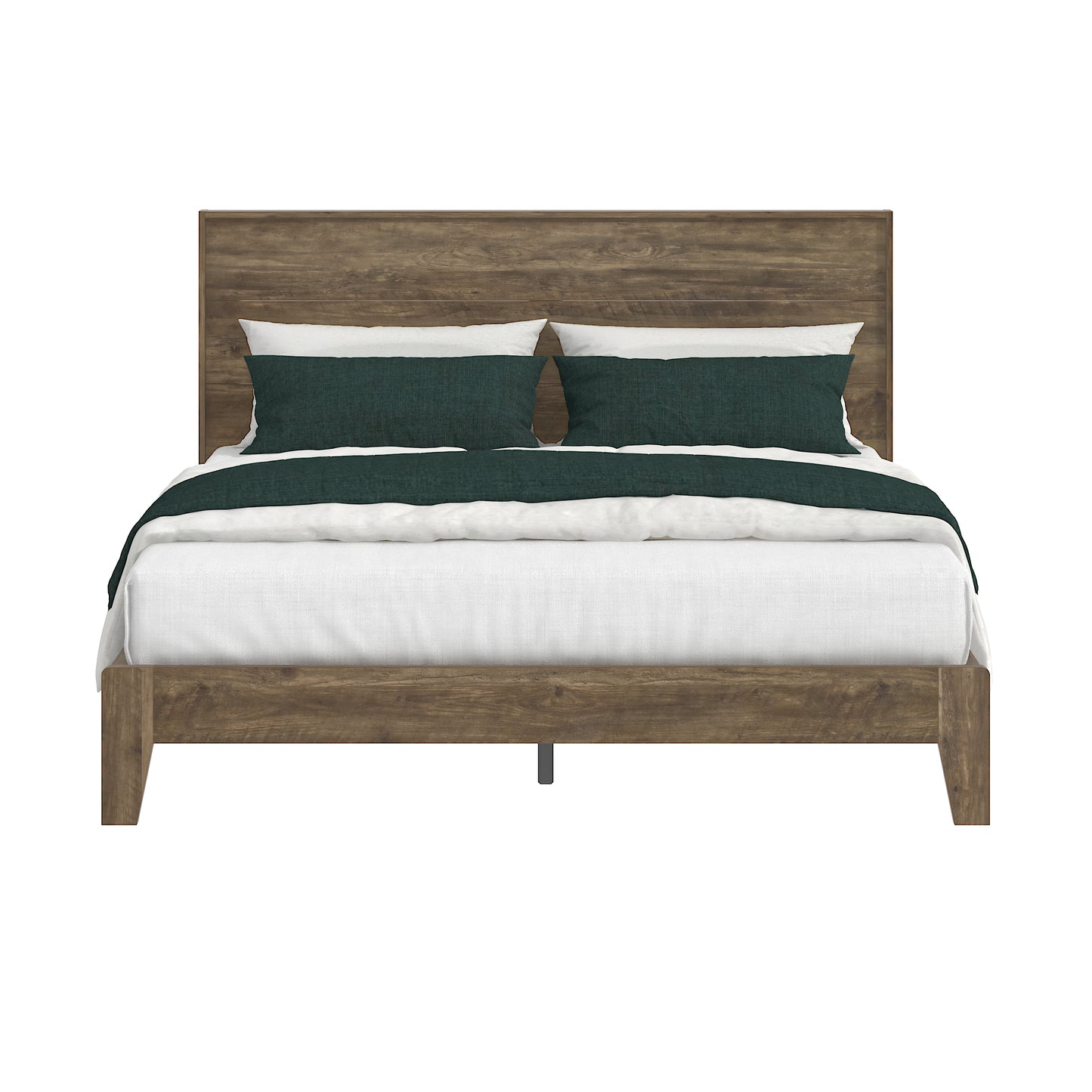 Galano Queen Payne Luxe Bed with Headboard – Knotty Oak