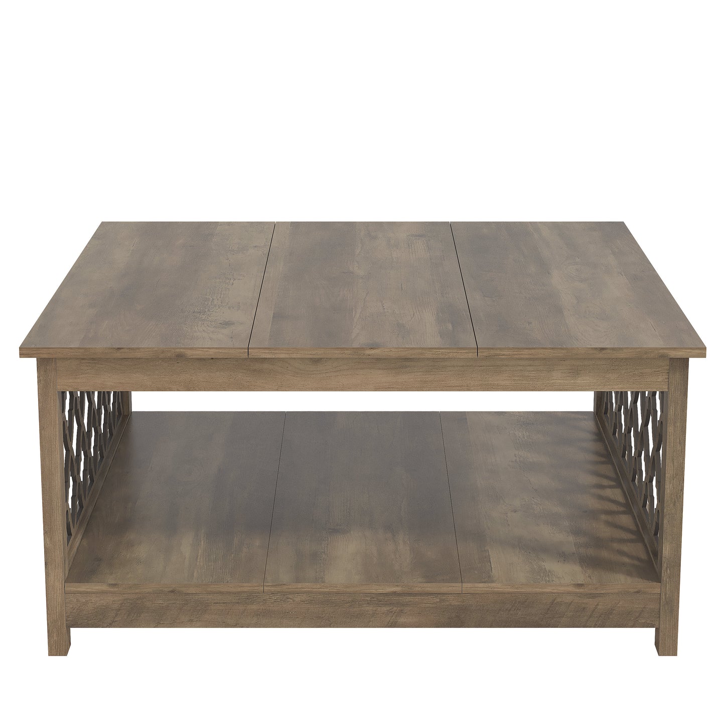Galano Square Coffee Table with Open Cubby Storage 34.8" W × 34.9" D × 17.1" H