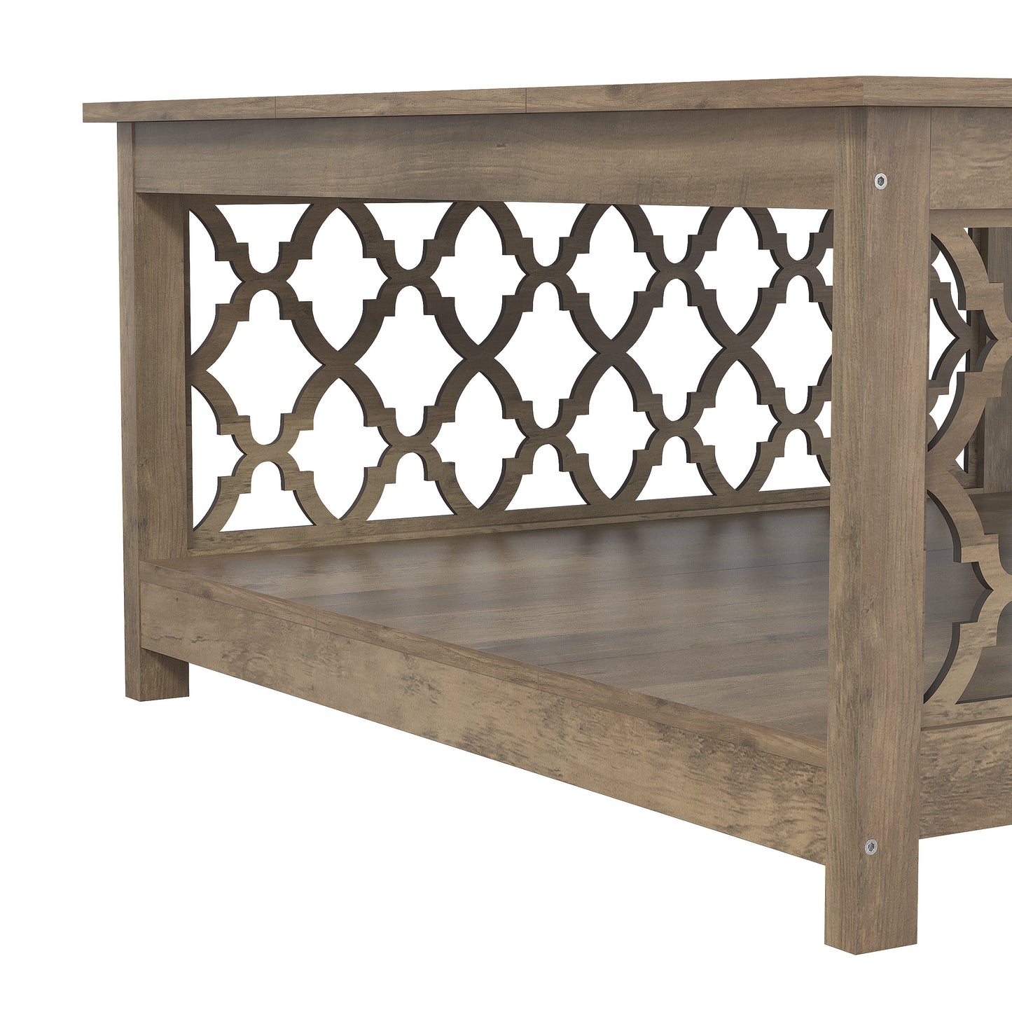 Galano Square Coffee Table with Open Cubby Storage 34.8" W × 34.9" D × 17.1" H