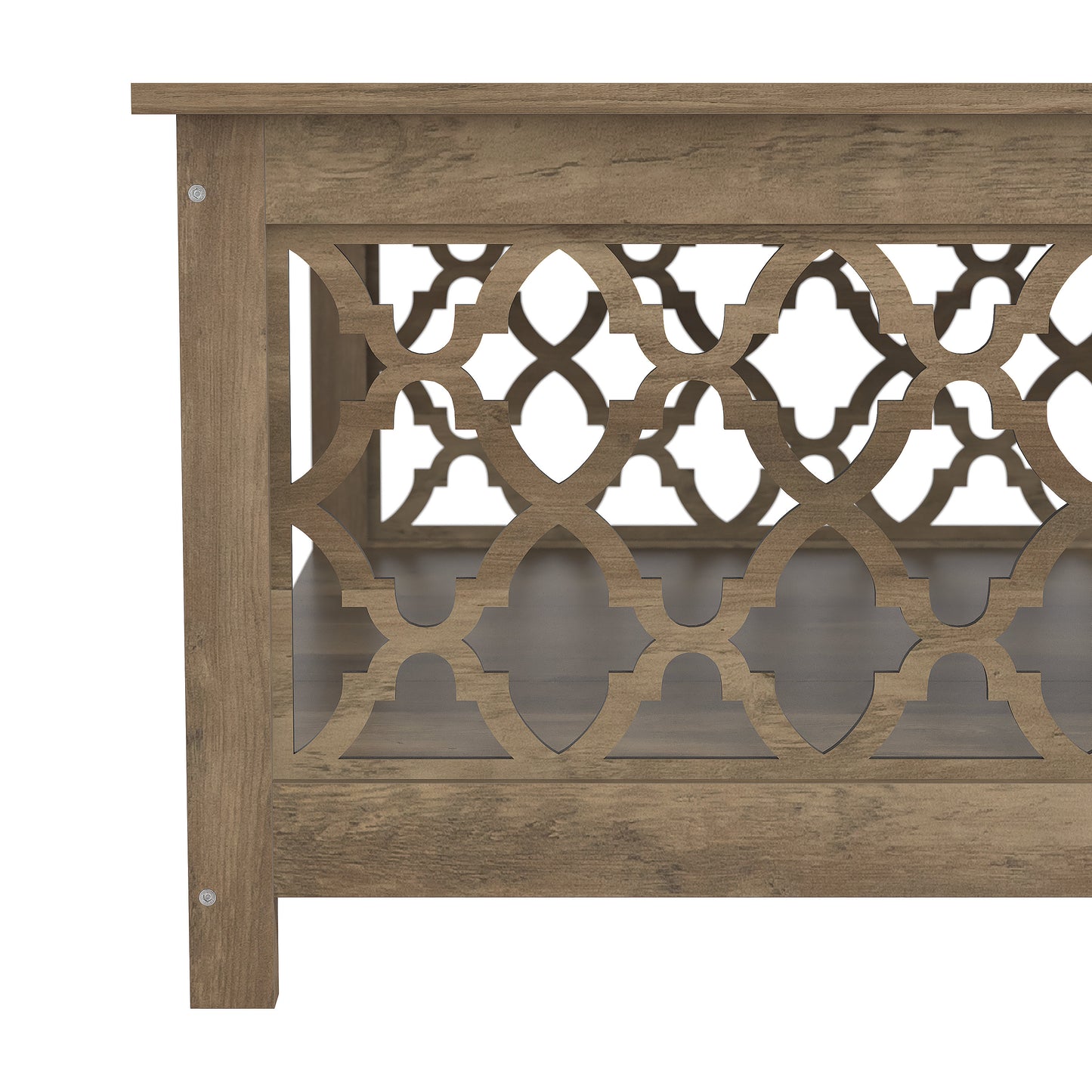 Galano Square Coffee Table with Open Cubby Storage 34.8" W × 34.9" D × 17.1" H