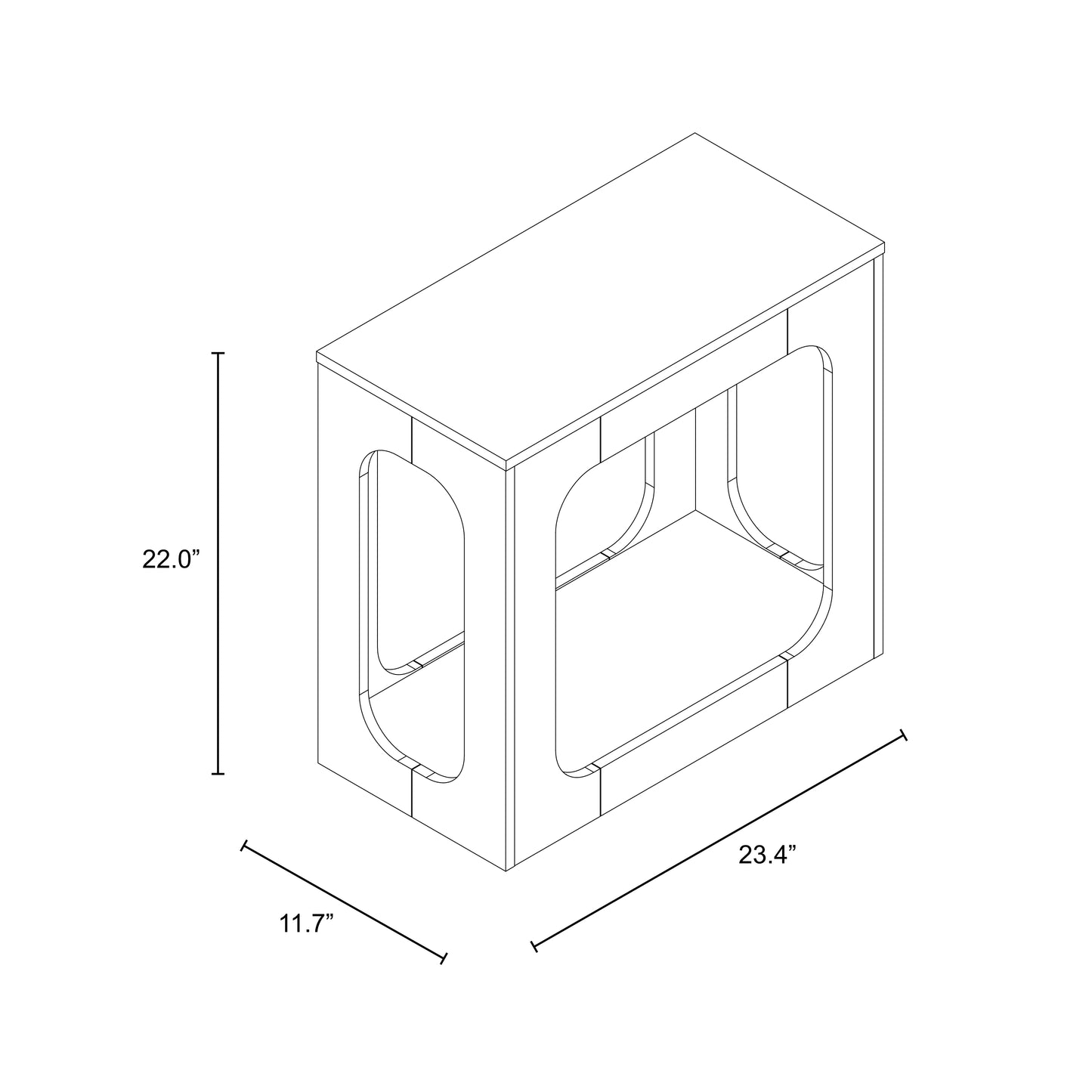 Galano Doyle End Table - Knotty Oak