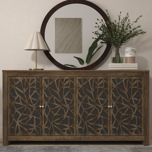 Galano Culbreath 4 Door Sideboard - Knotty Oak
