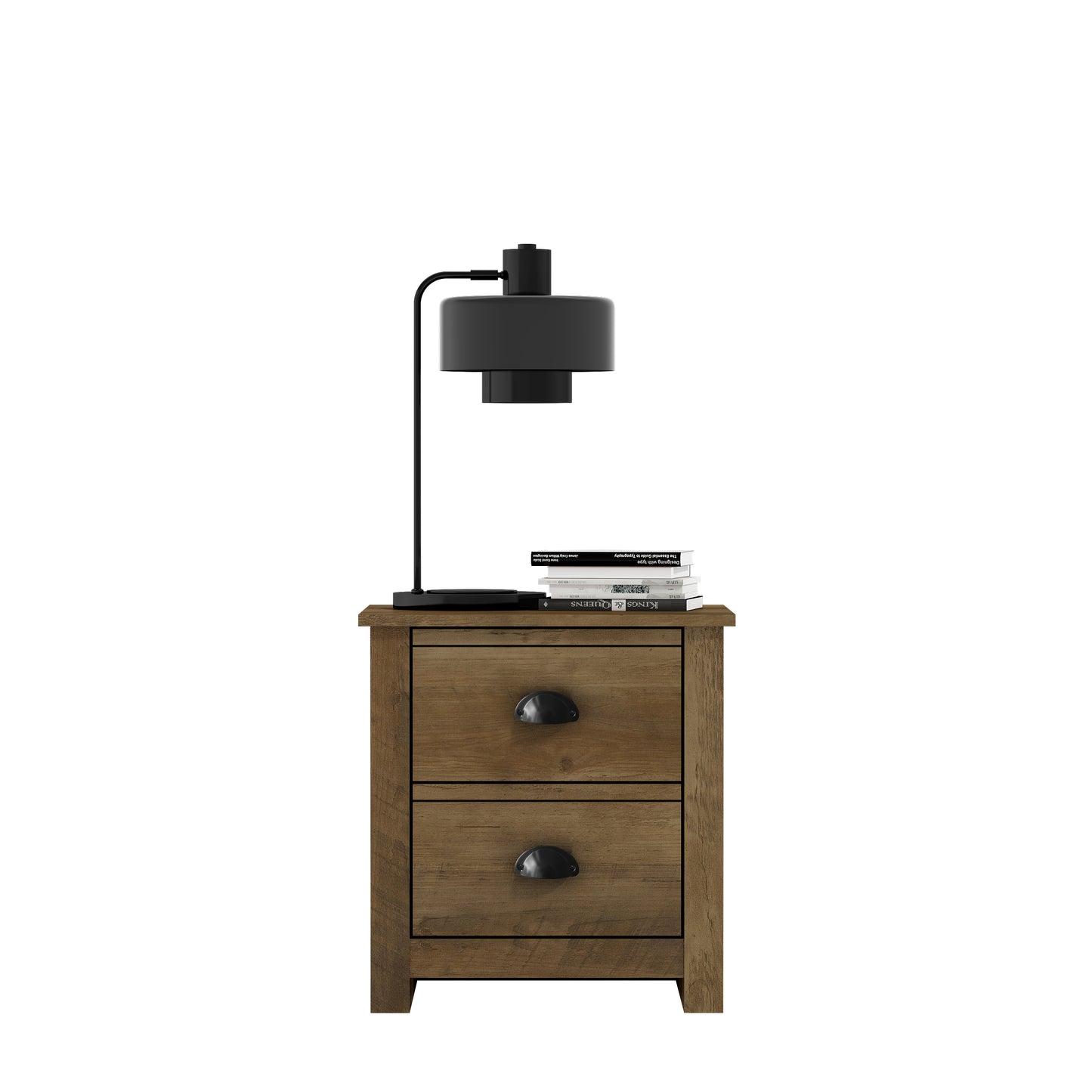 Galano Geodarno 2-Drawer Nightstand with Storage – Knotty Oak