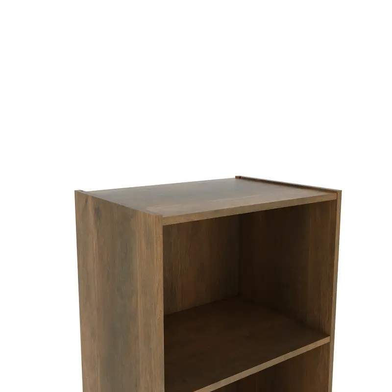 Galano Yunna 3 Tiers Small Toolless Bookcase (2 Pcs) - Knotty Oak