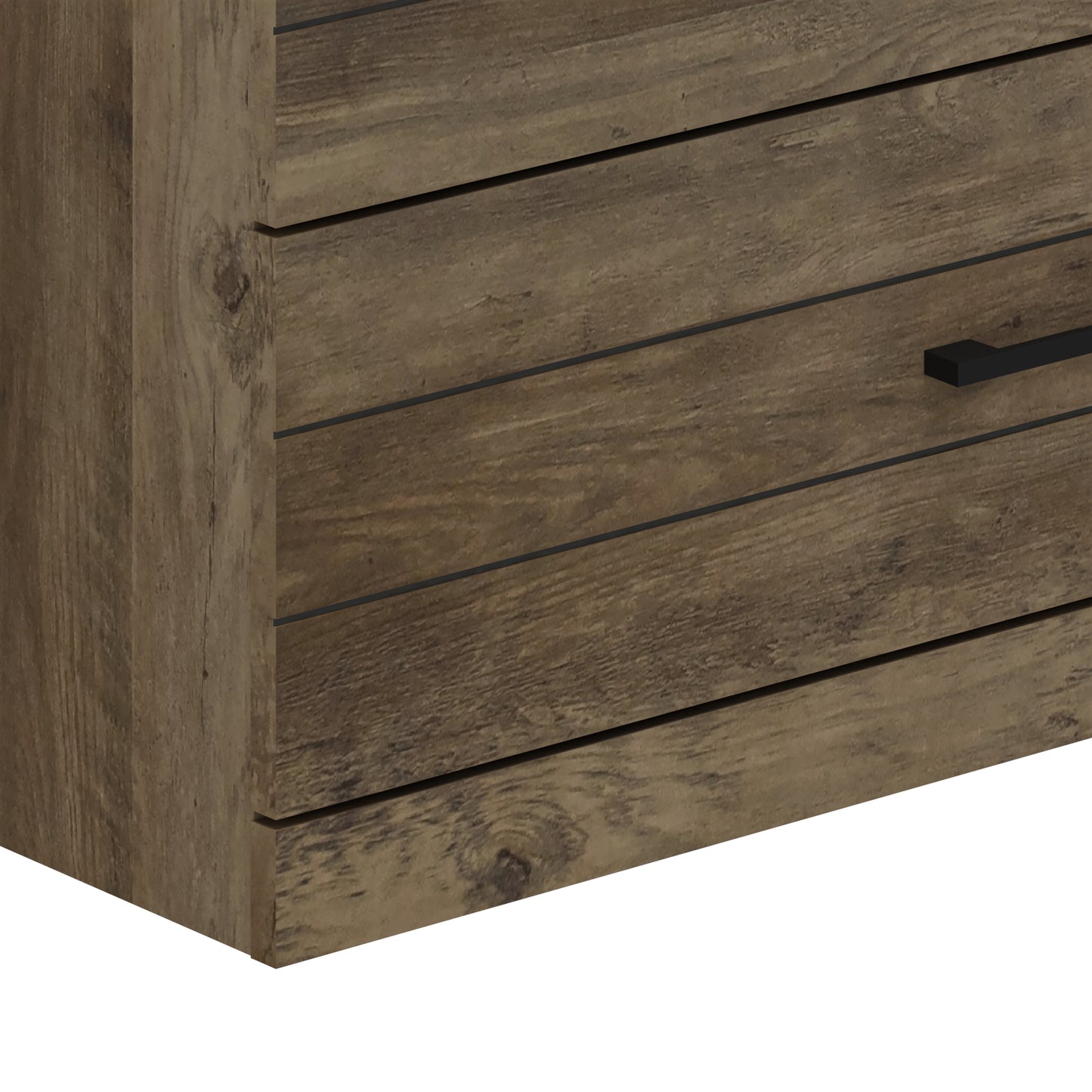 Galano Hamsper 5 Drawer Chest (Interlock) - Knotty Oak