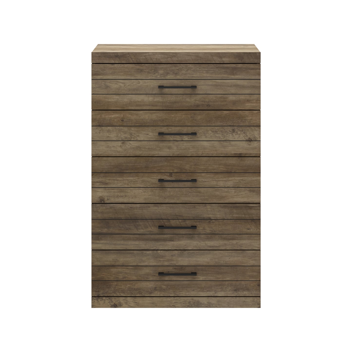 Galano Hamsper 5 Drawer Chest (Interlock) - Knotty Oak