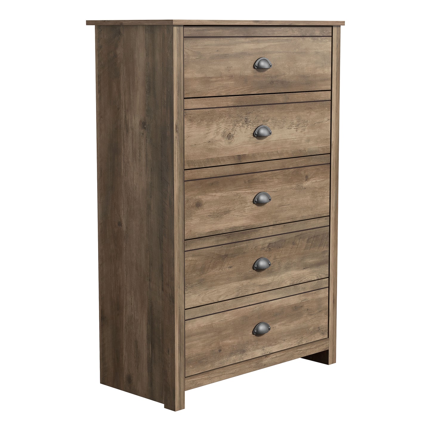 Galano Geodarno 5 Drawer Chest (Interlock) - Knotty Oak