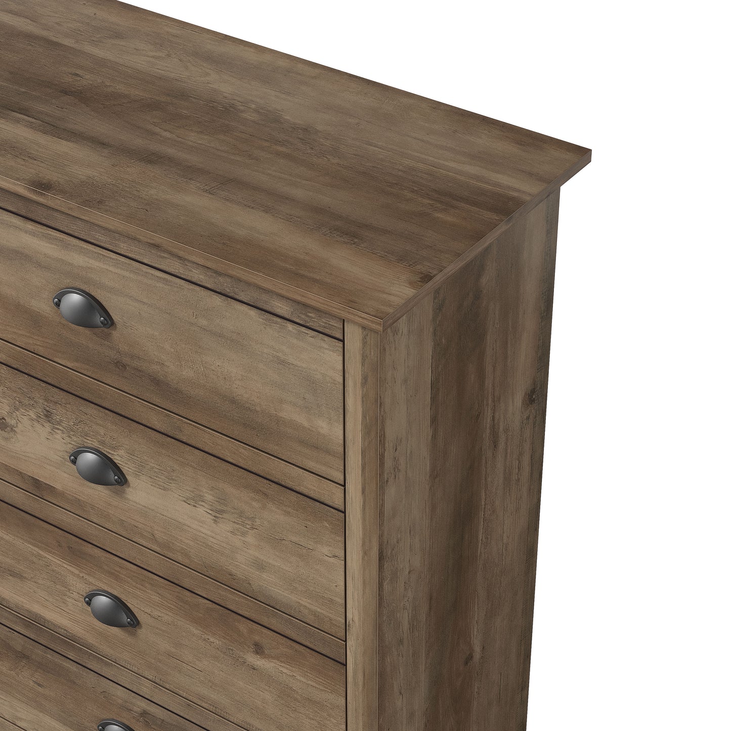 Galano Geodarno 5 Drawer Chest (Interlock) - Knotty Oak