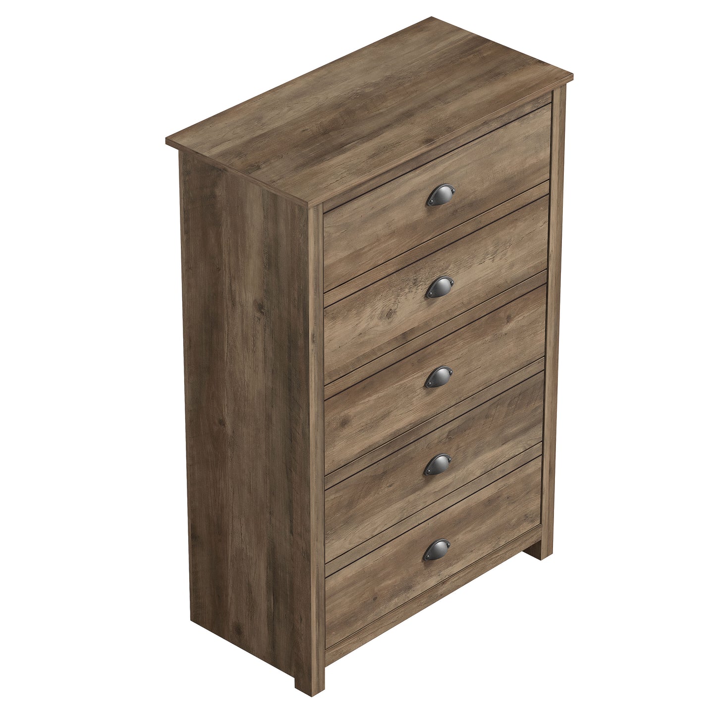 Galano Geodarno 5 Drawer Chest (Interlock) - Knotty Oak