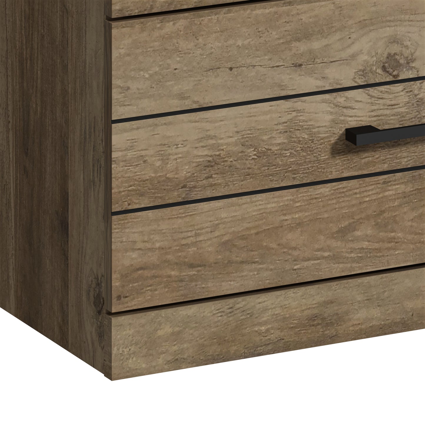 Galano Hamsper 6 Drawer Dresser (Interlock) - Knotty Oak