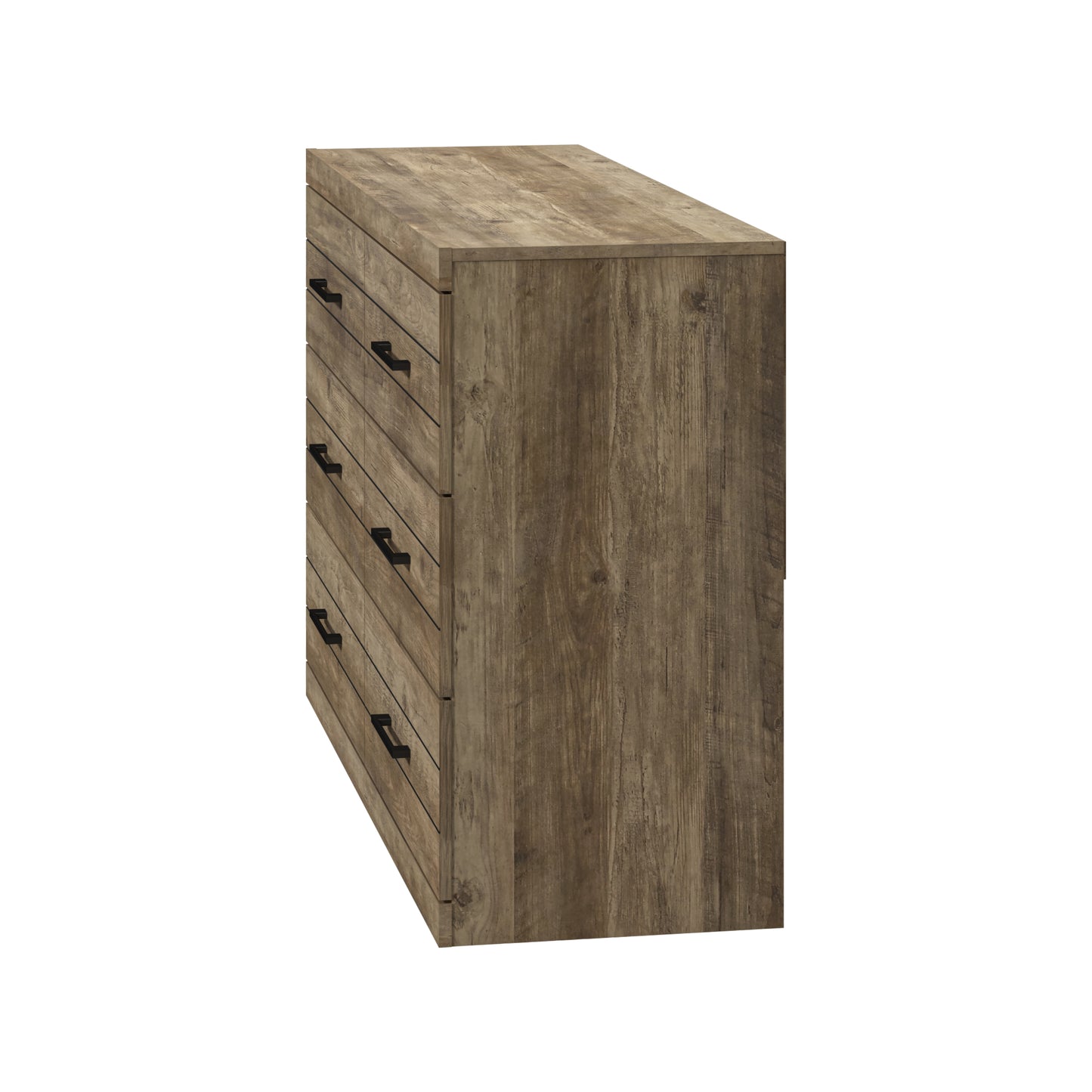 Galano Hamsper 6 Drawer Dresser (Interlock) - Knotty Oak
